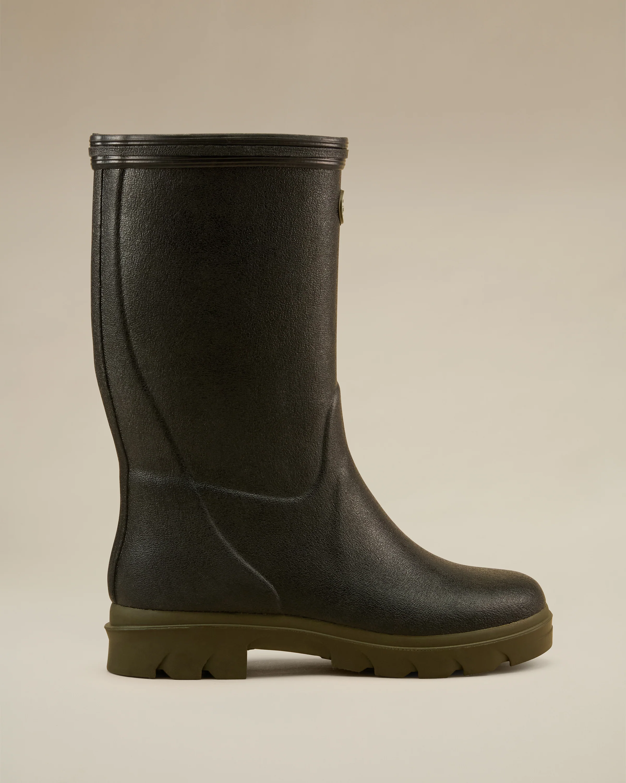 Children's Petite Aventure Jersey Lined Wellington Boot - Black - Image 3
