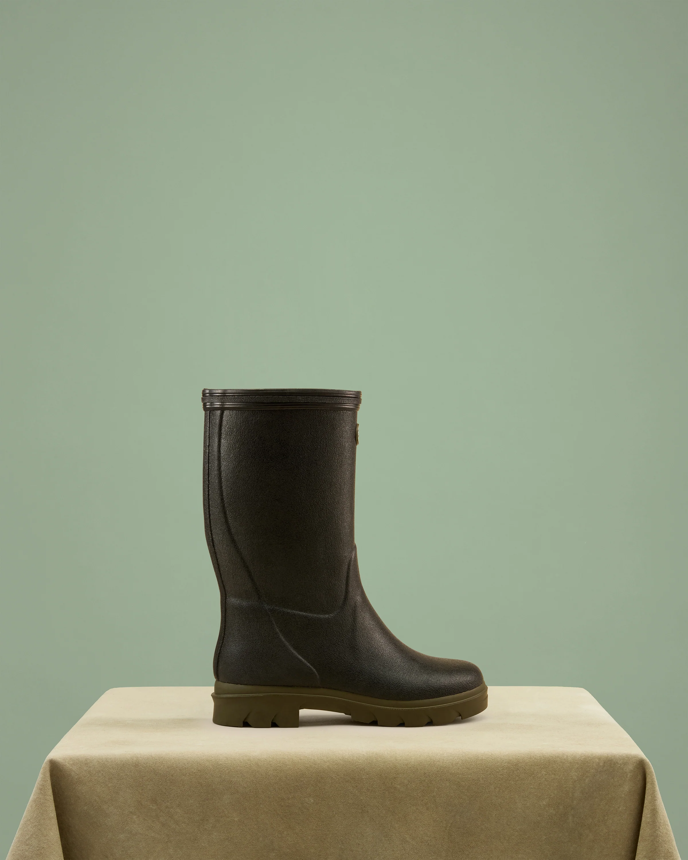 Children's Petite Aventure Jersey Lined Wellington Boot - Black - Image 7