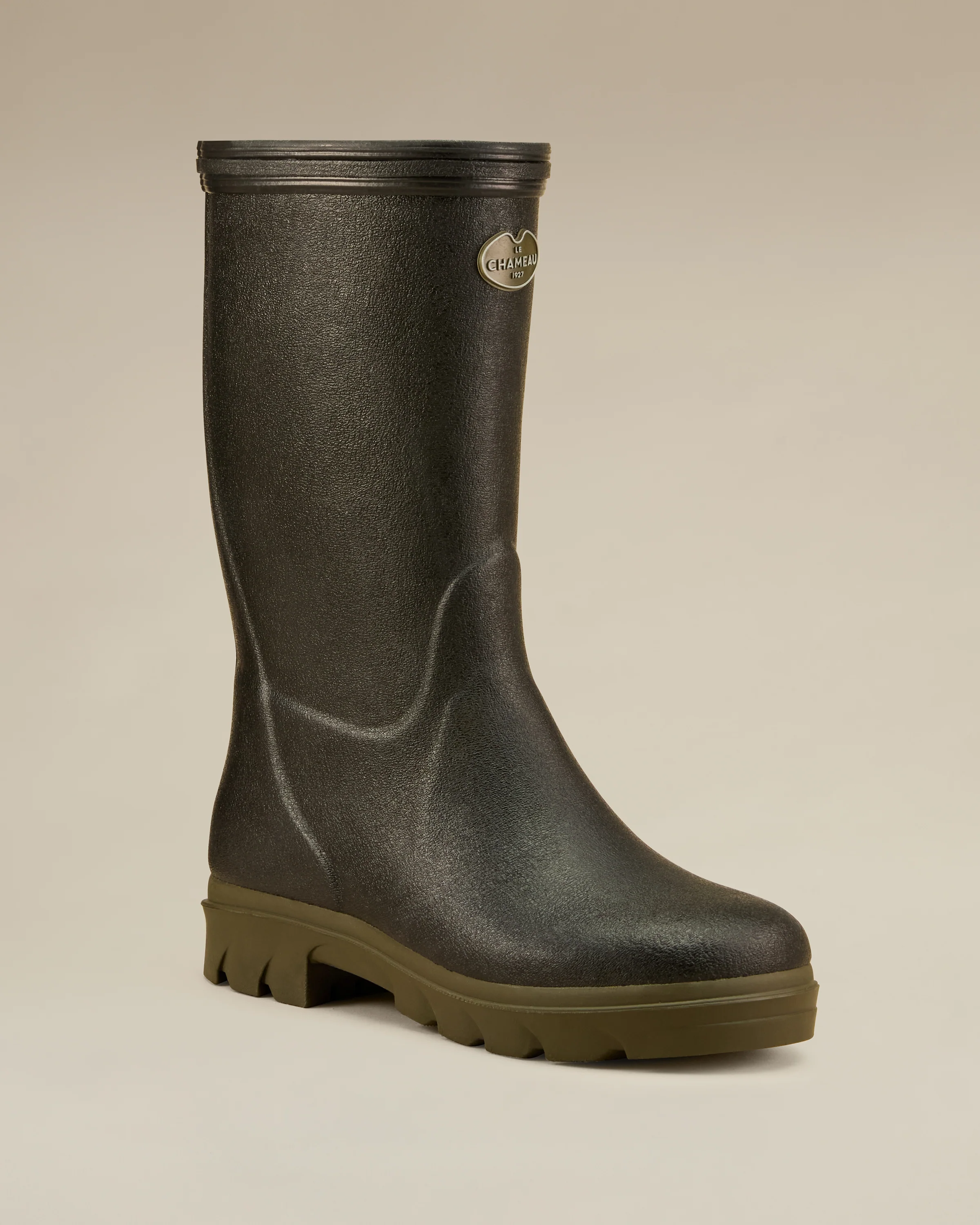 Children's Petite Aventure Jersey Lined Wellington Boot - Black - Image 8