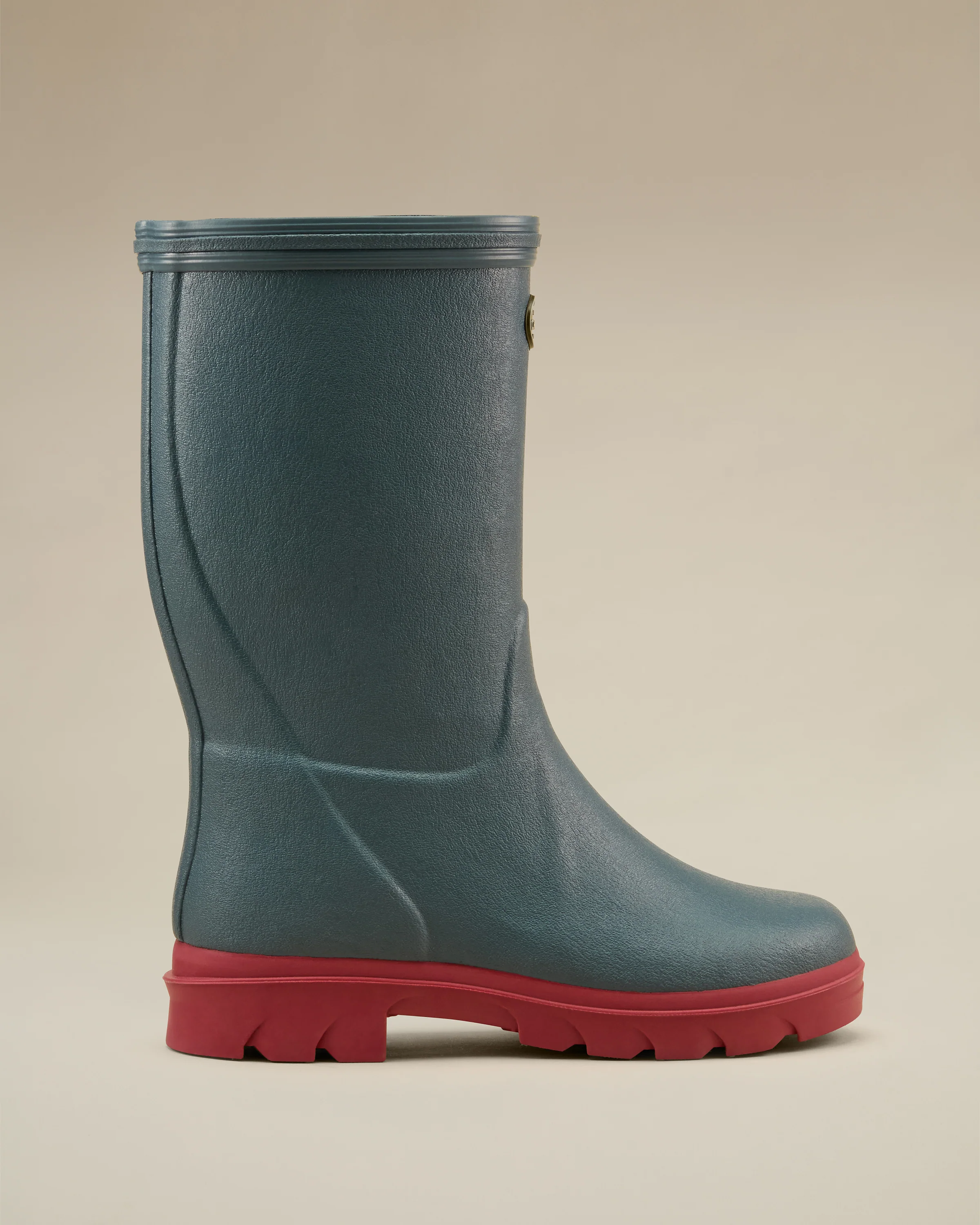 Children's Petite Aventure Jersey Lined Wellington Boot - Blue - Image 3