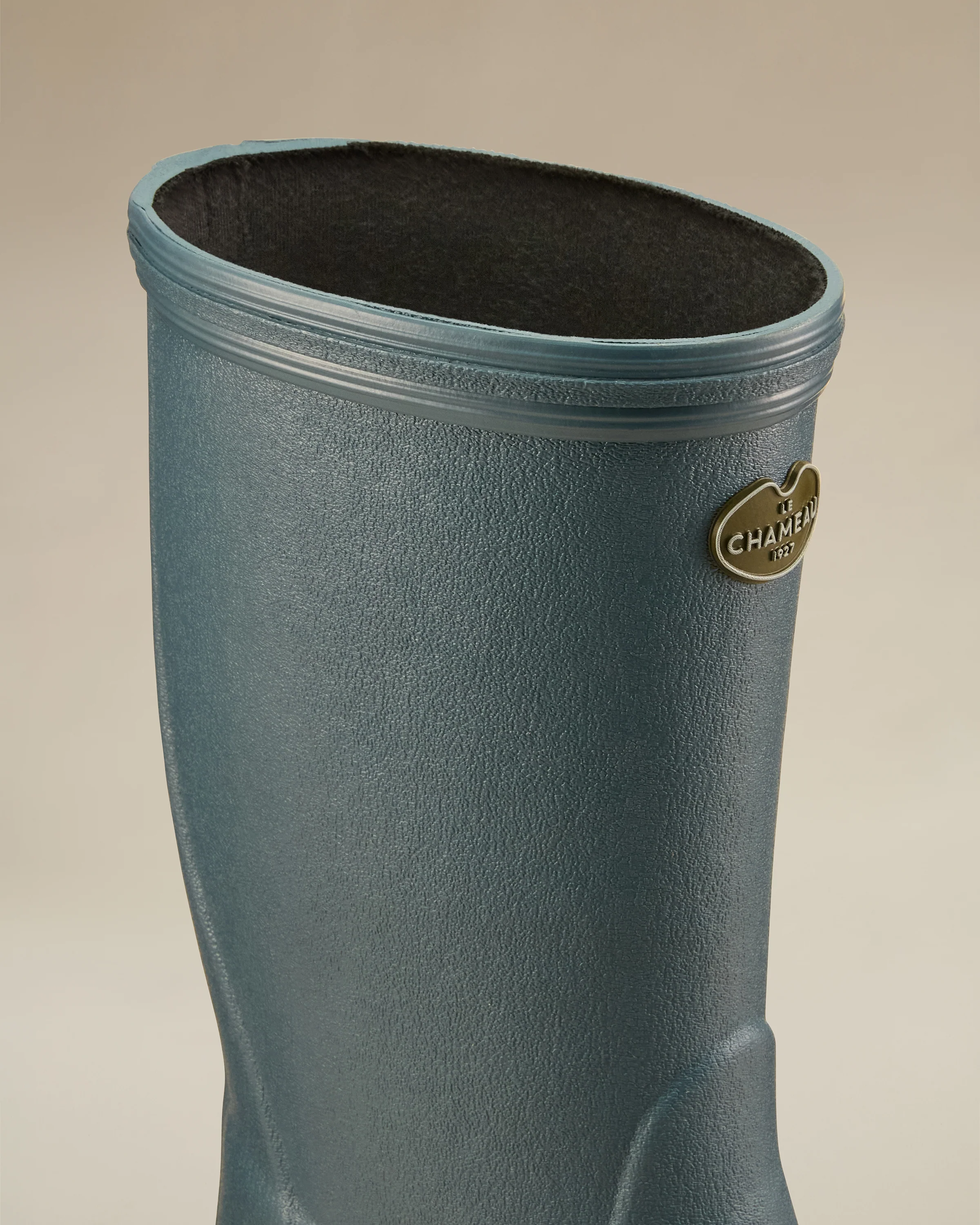 Children's Petite Aventure Jersey Lined Wellington Boot - Blue - Image 4