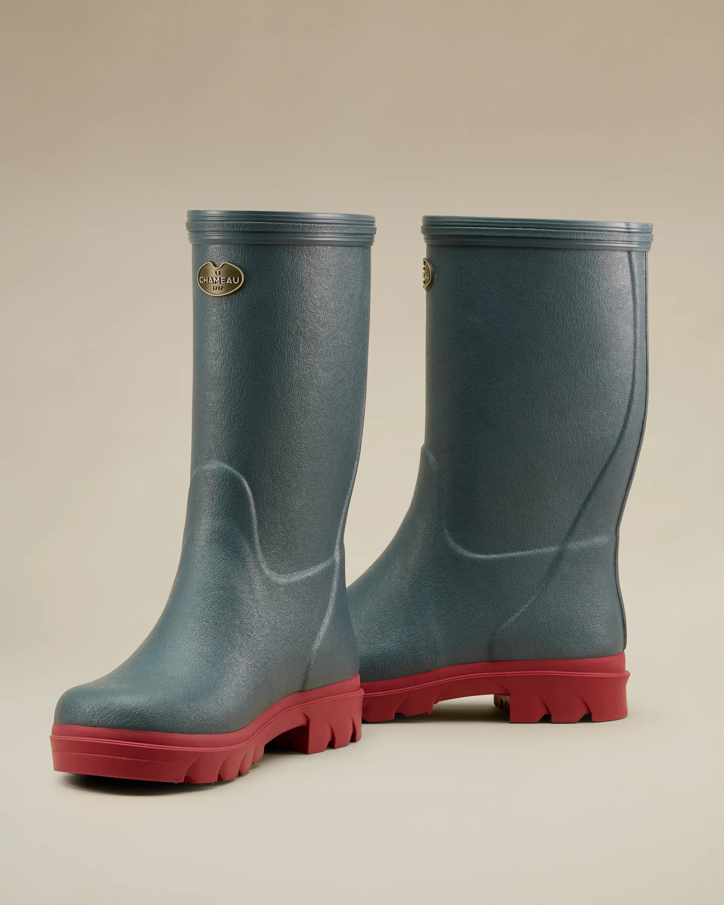 Children's Petite Aventure Jersey Lined Wellington Boot - Blue - Image 5