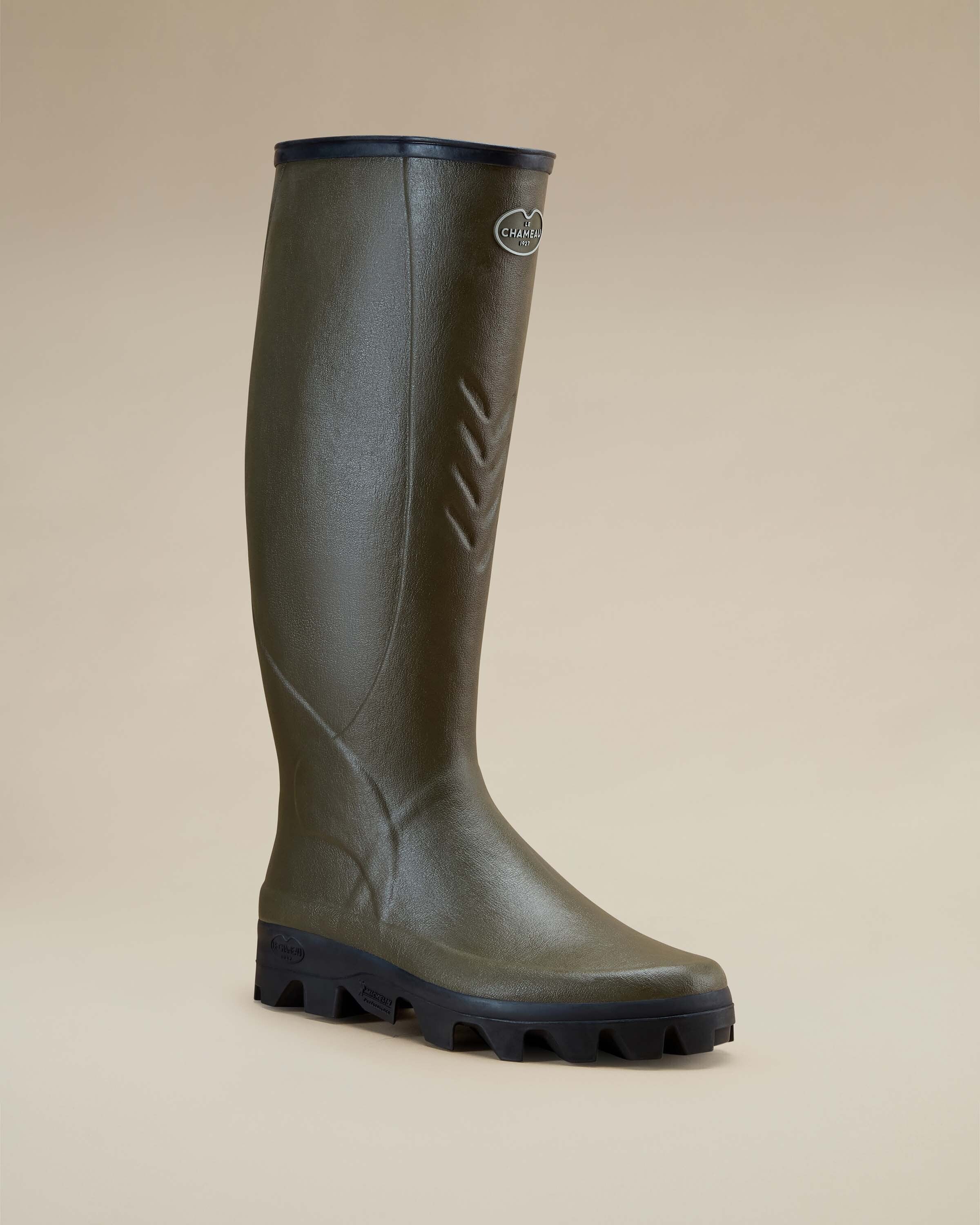 Men's Cérès Jersey Lined Wellington Boot - Chameau Green - Image 10