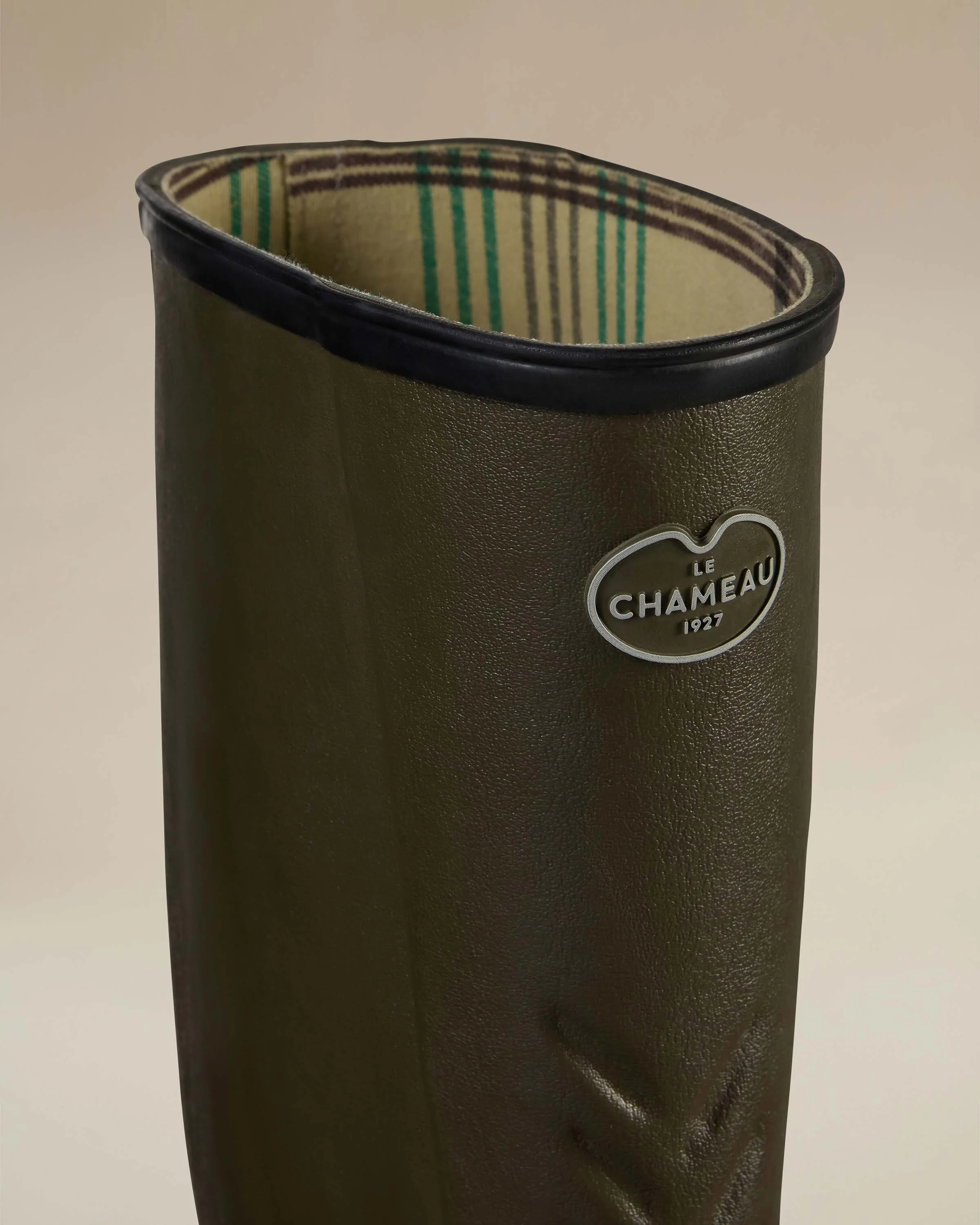 Men's Cérès Jersey Lined Wellington Boot - Chameau Green - Image 4