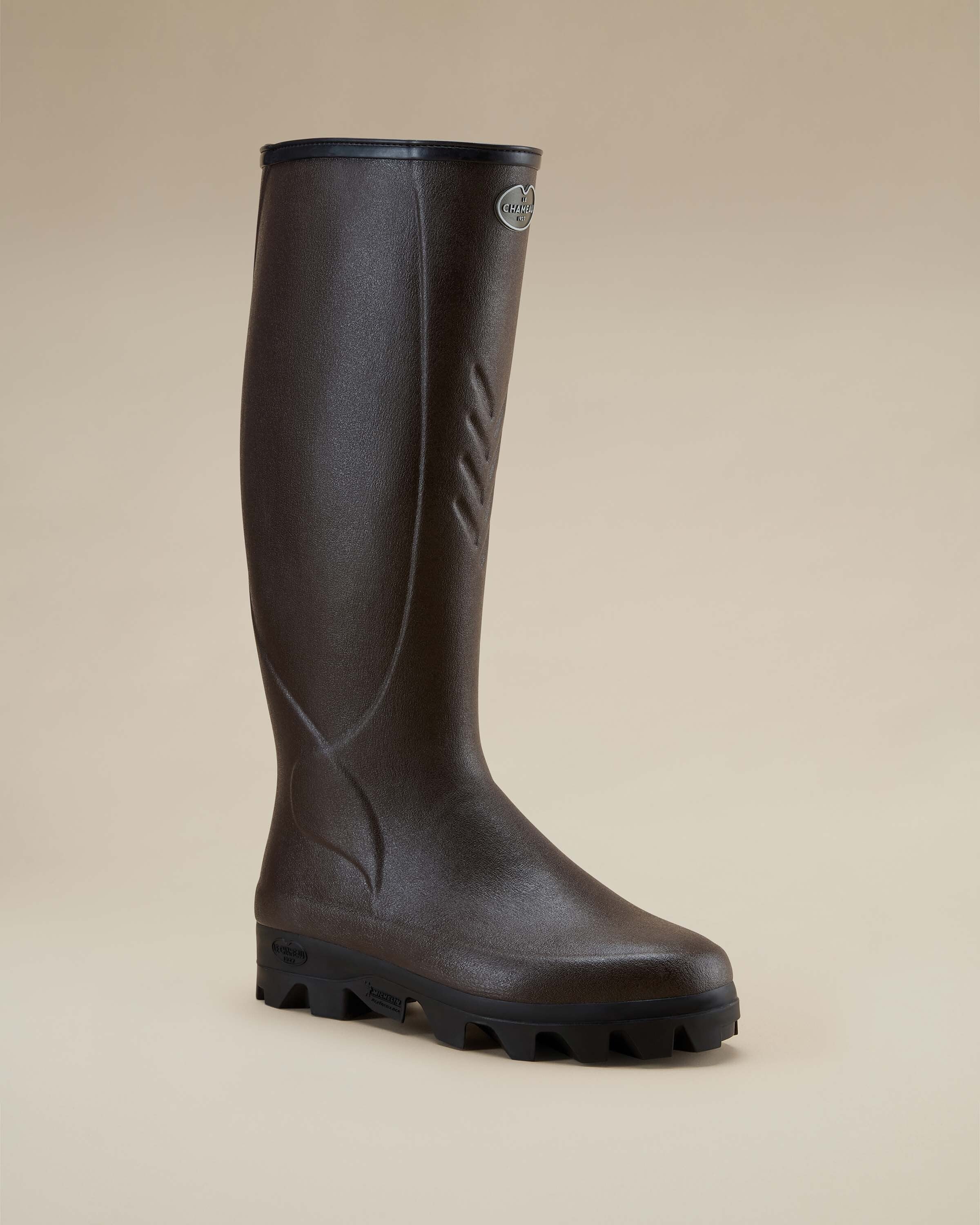 Men's Cérès Neoprene Lined Wellington Boot - Dark Brown - Image 10