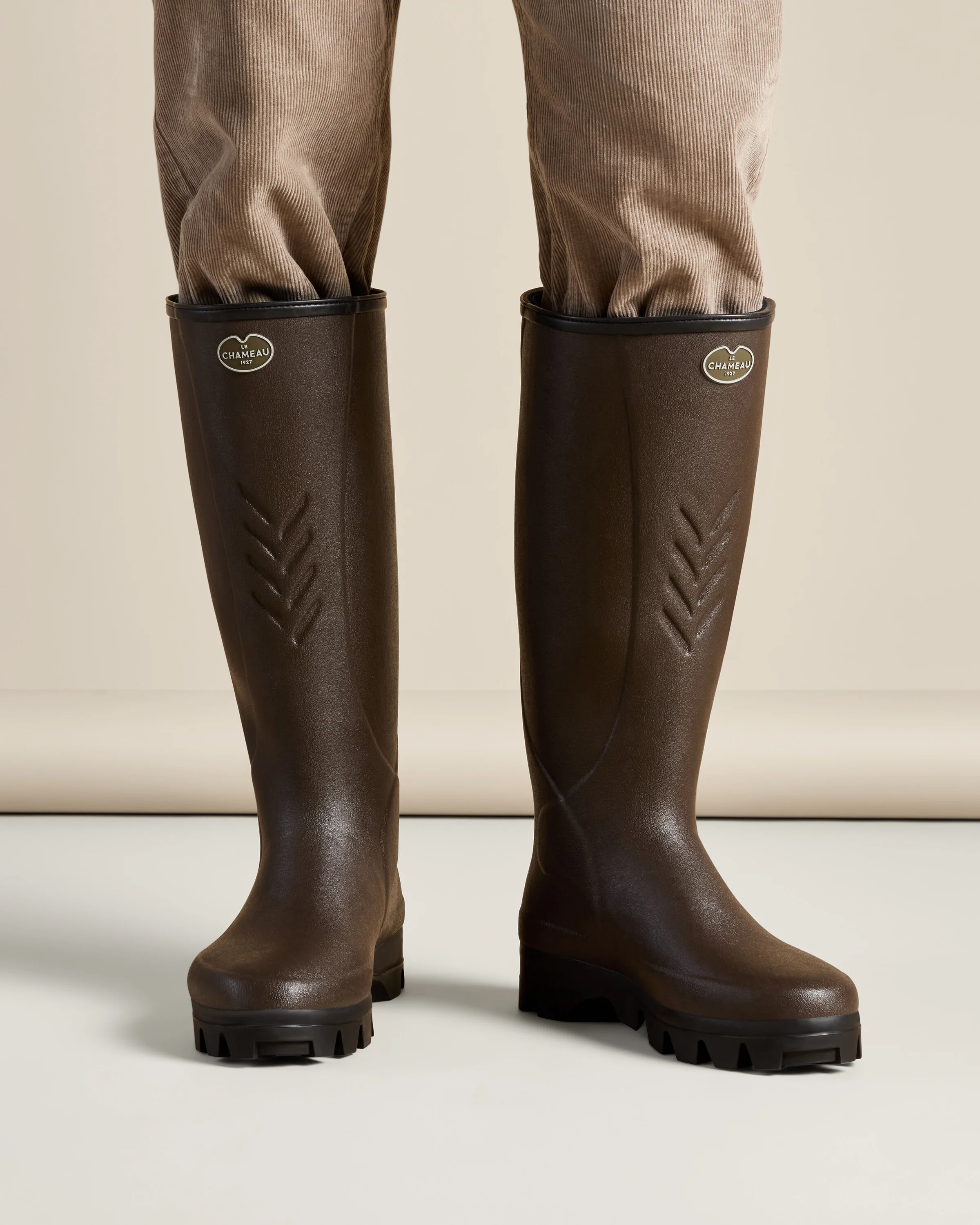 Men's Cérès Neoprene Lined Wellington Boot - Dark Brown - Image 6