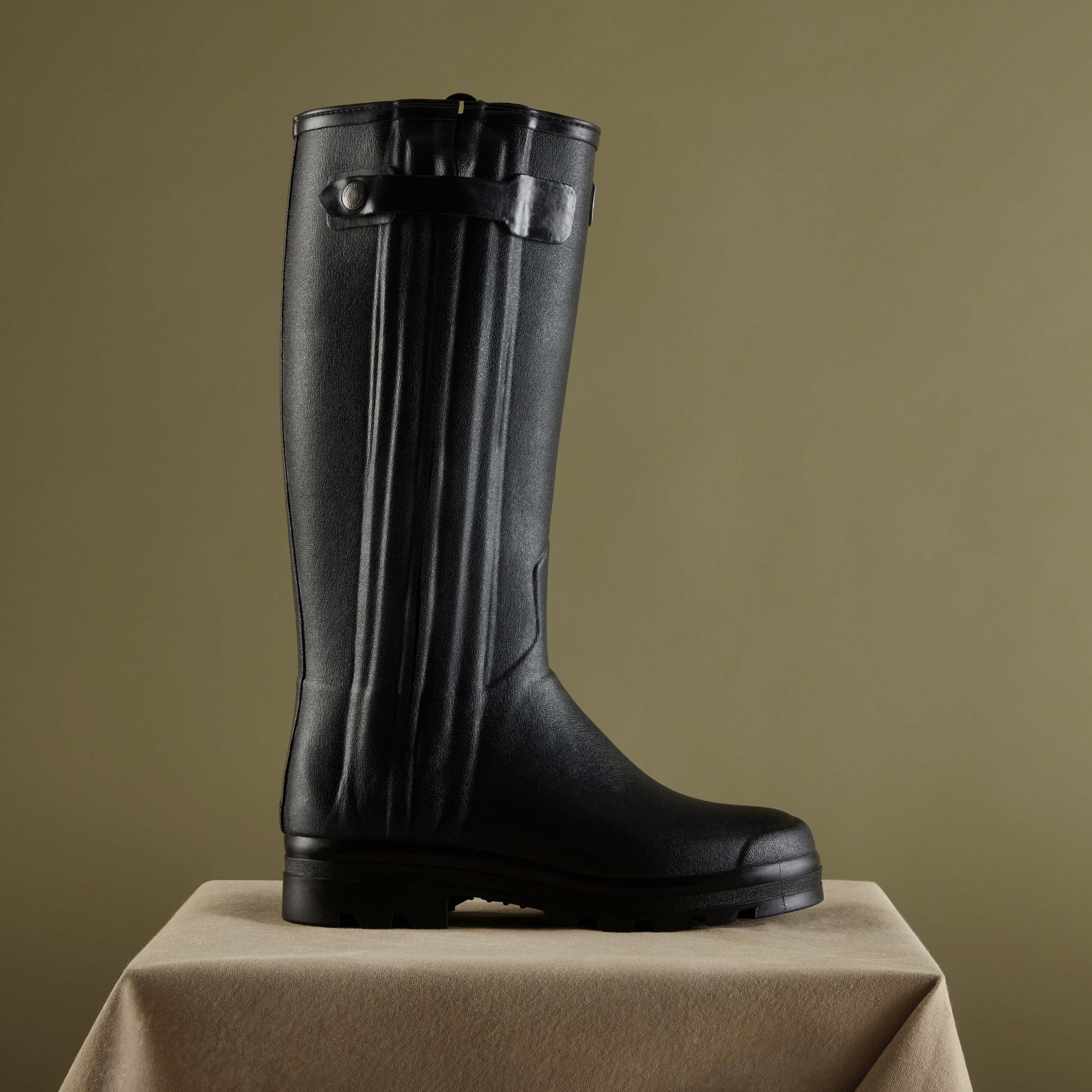 Men's Chasseur Leather Lined Wellington Boot - Black - Image 7