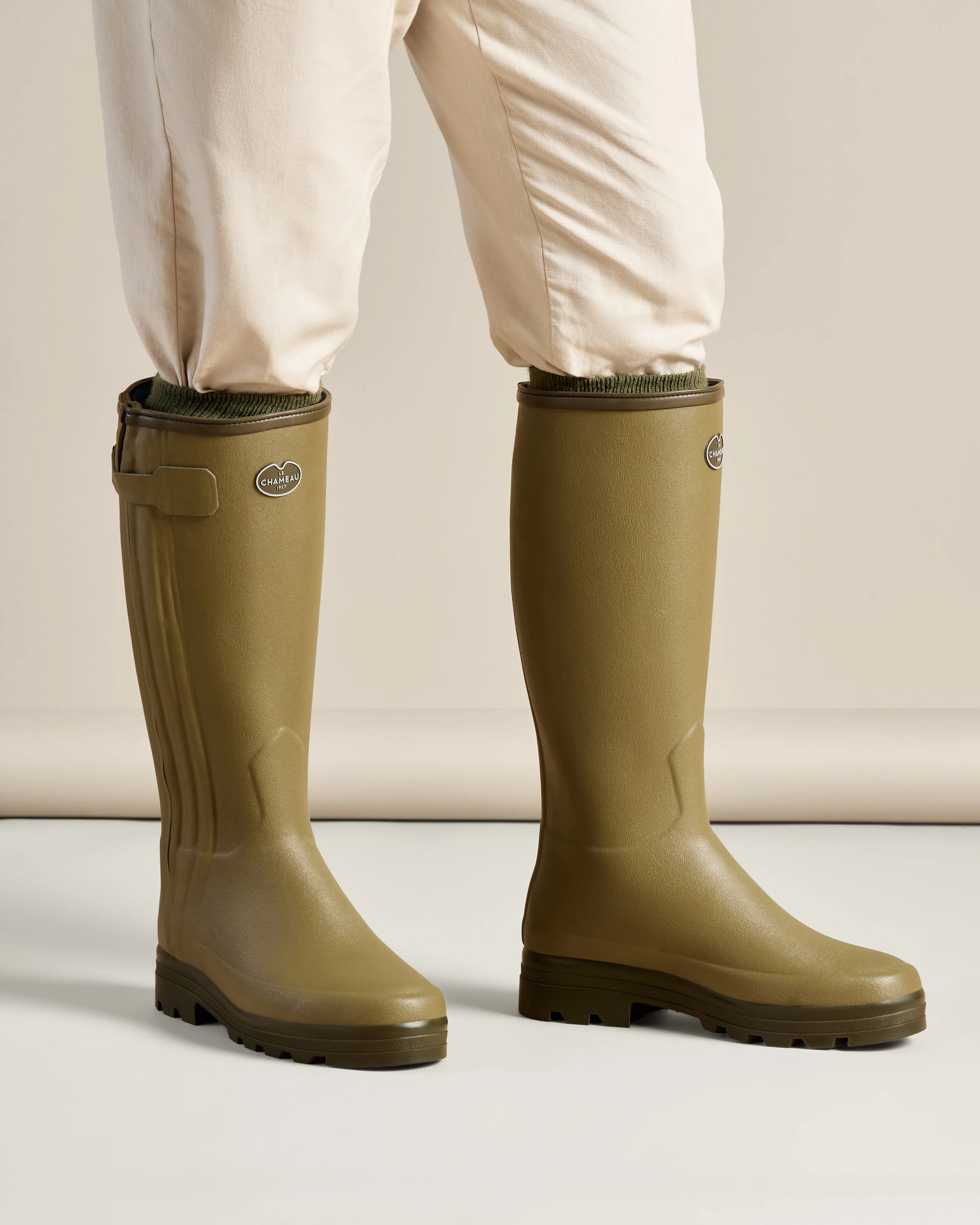 Men's Chasseur Neoprene Lined Wellington Boot - Iconic Green - Image 10