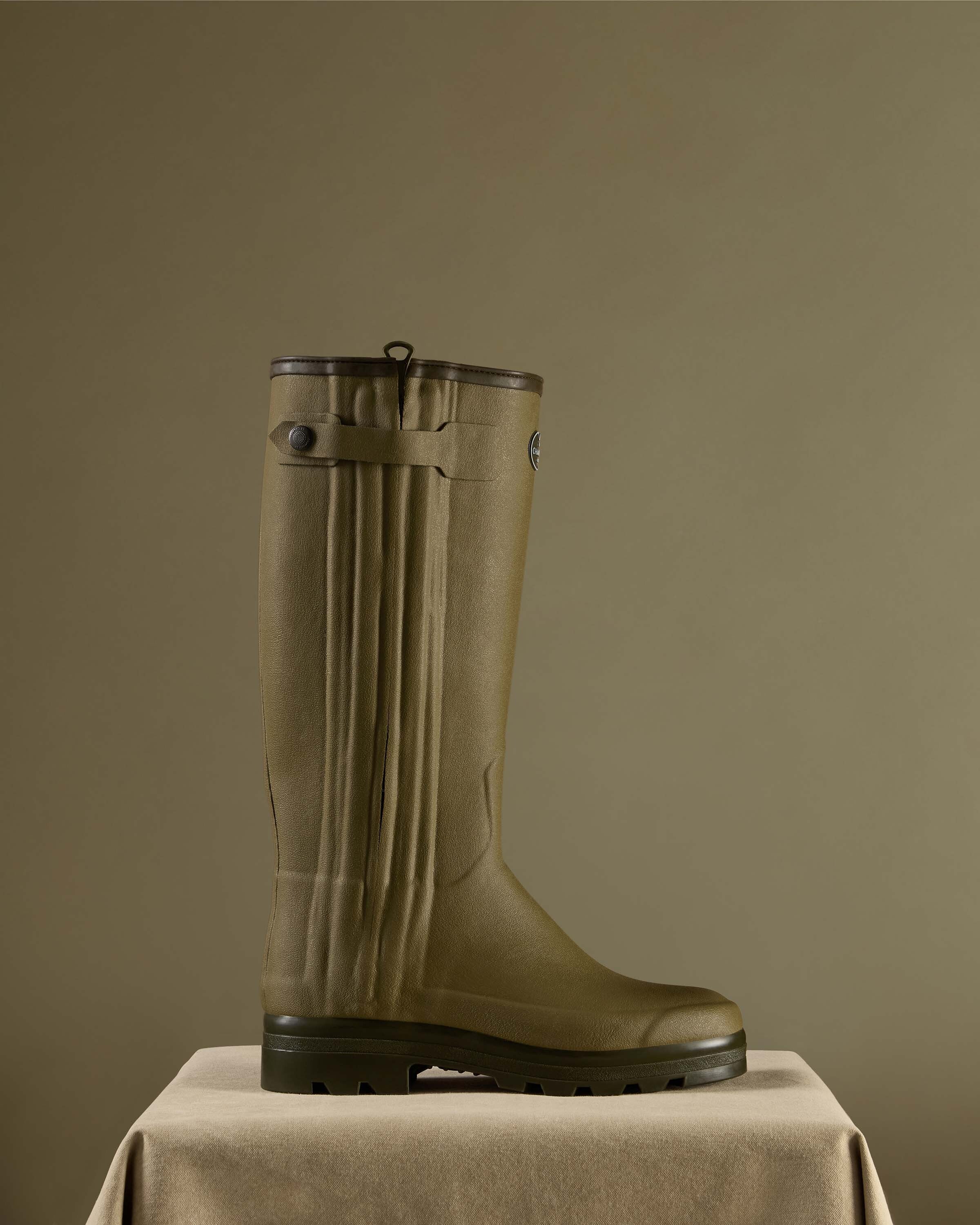 Men's Chasseur Neoprene Lined Wellington Boot - Iconic Green - Image 7