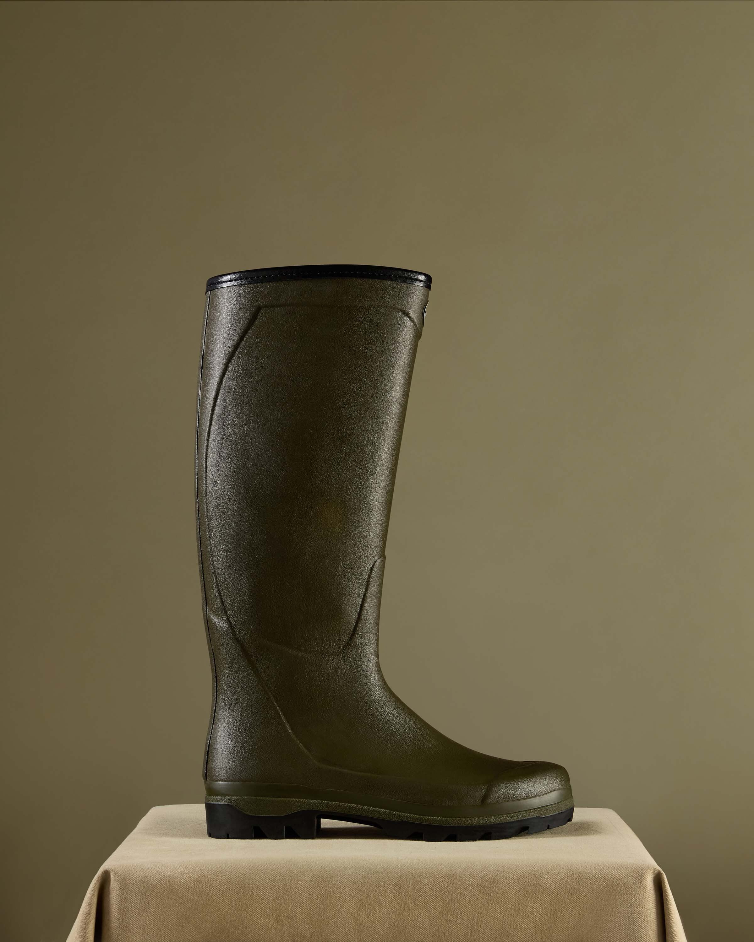 Men's Country Cross Jersey Lined Wellington Boot - Chameau Green - Image 7