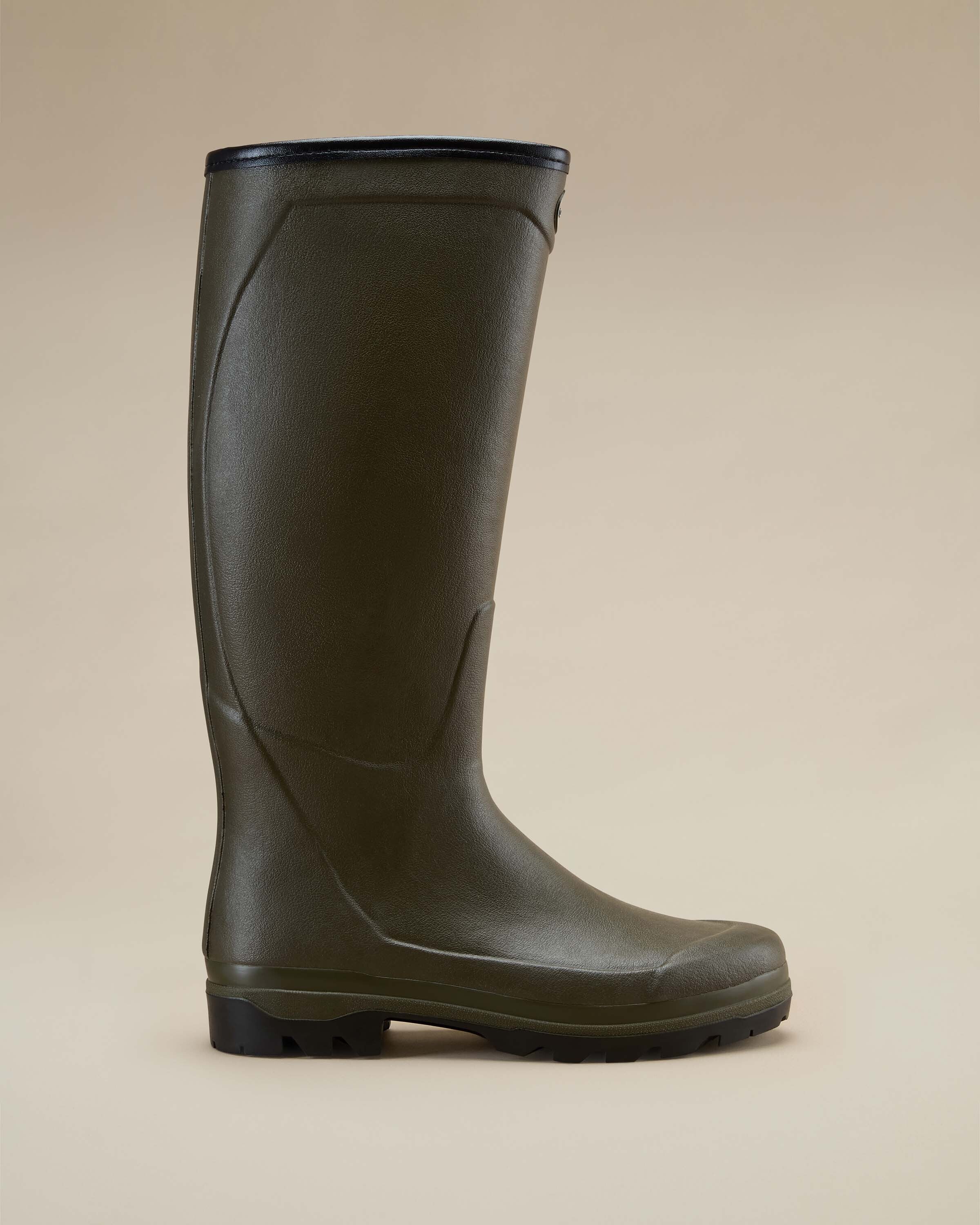 Men's Country Cross Jersey Lined Wellington Boot - Chameau Green - Image 8