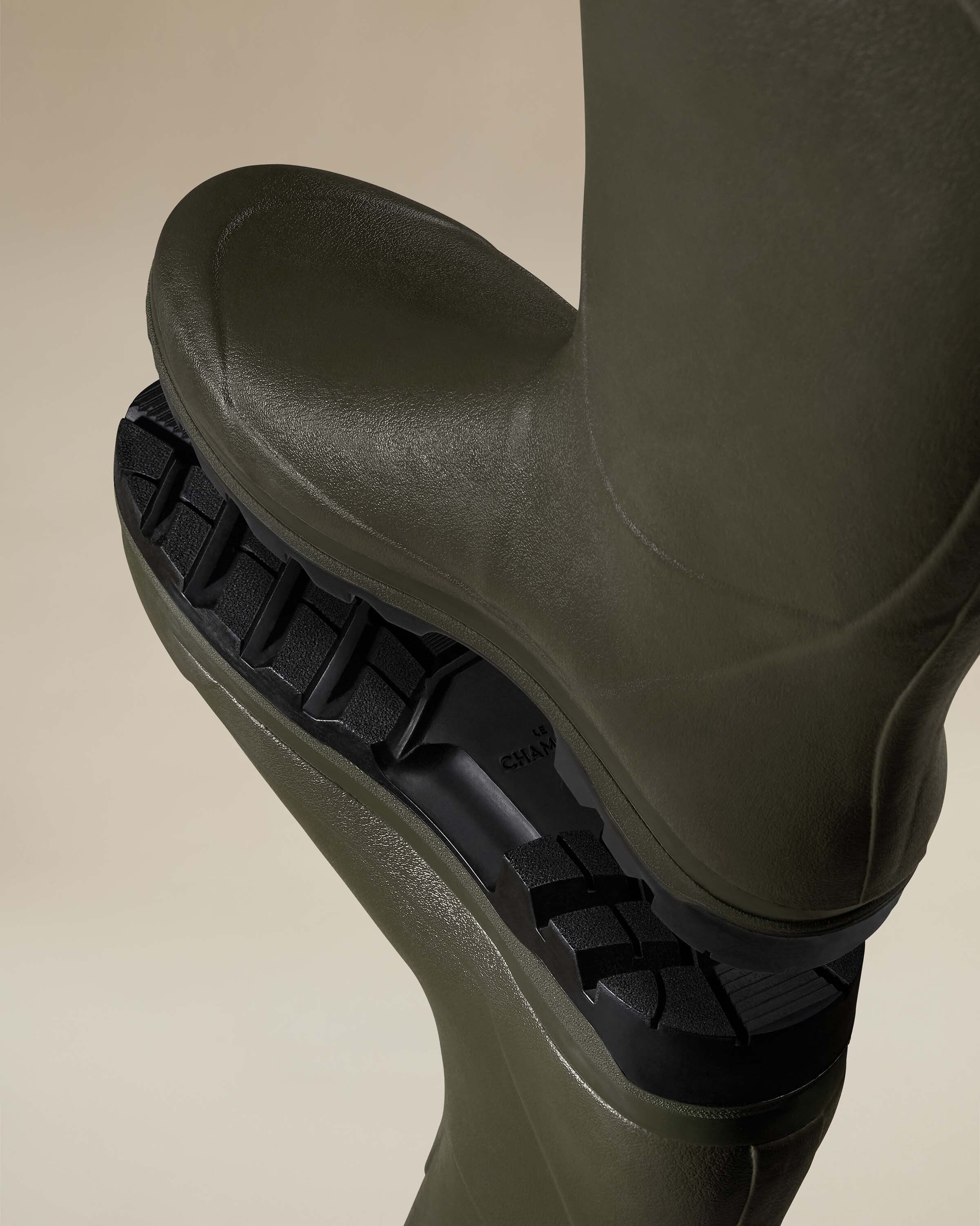 Men's Country Cross Neoprene Lined Wellington Boot - Chameau Green - Image 3