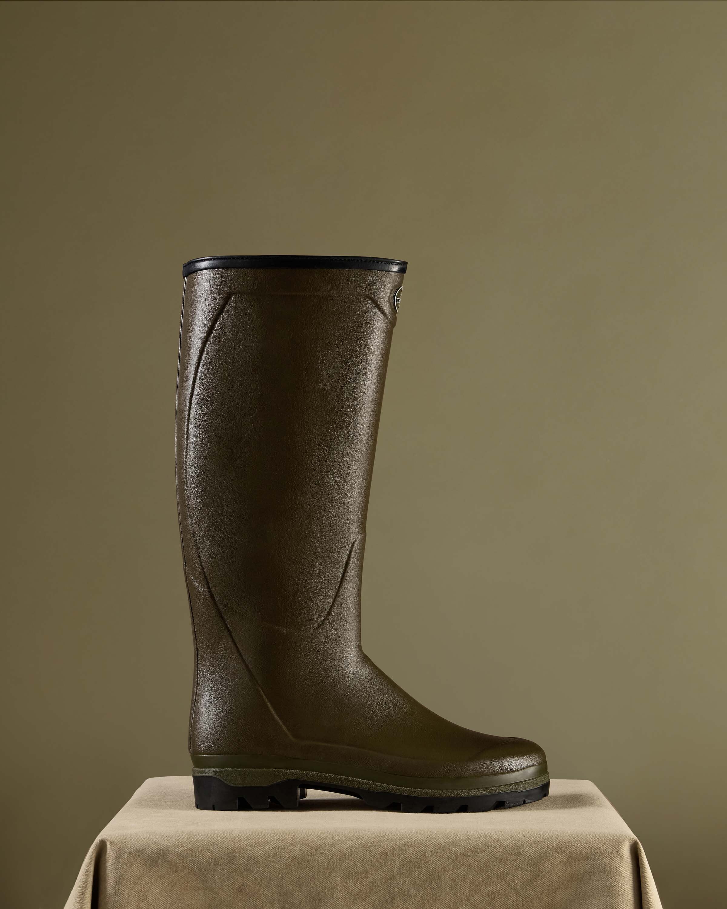 Men's Country Cross Neoprene Lined Wellington Boot - Chameau Green - Image 7
