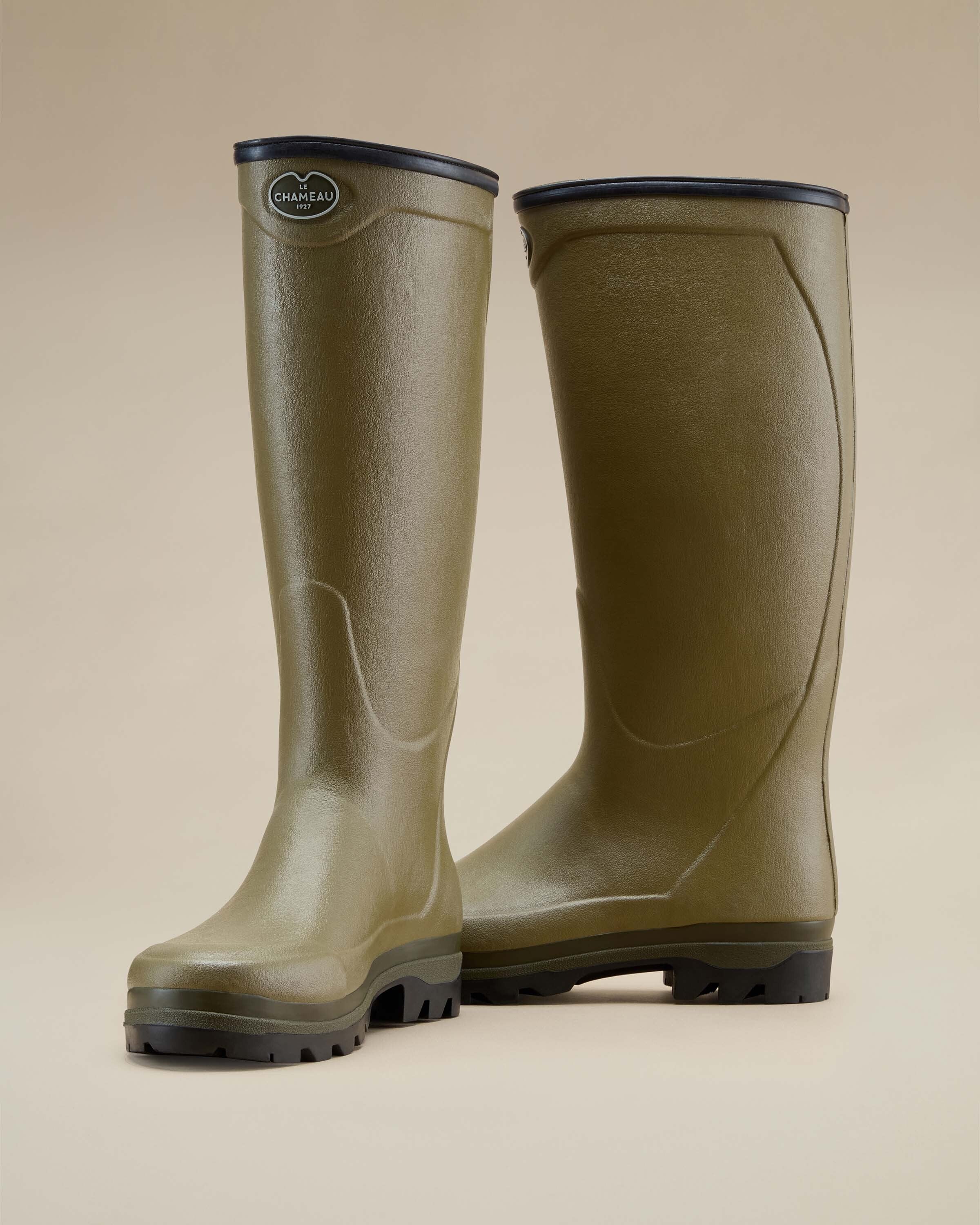 Men's Country Cross Neoprene Lined Wellington Boot - Iconic Green - Image 5