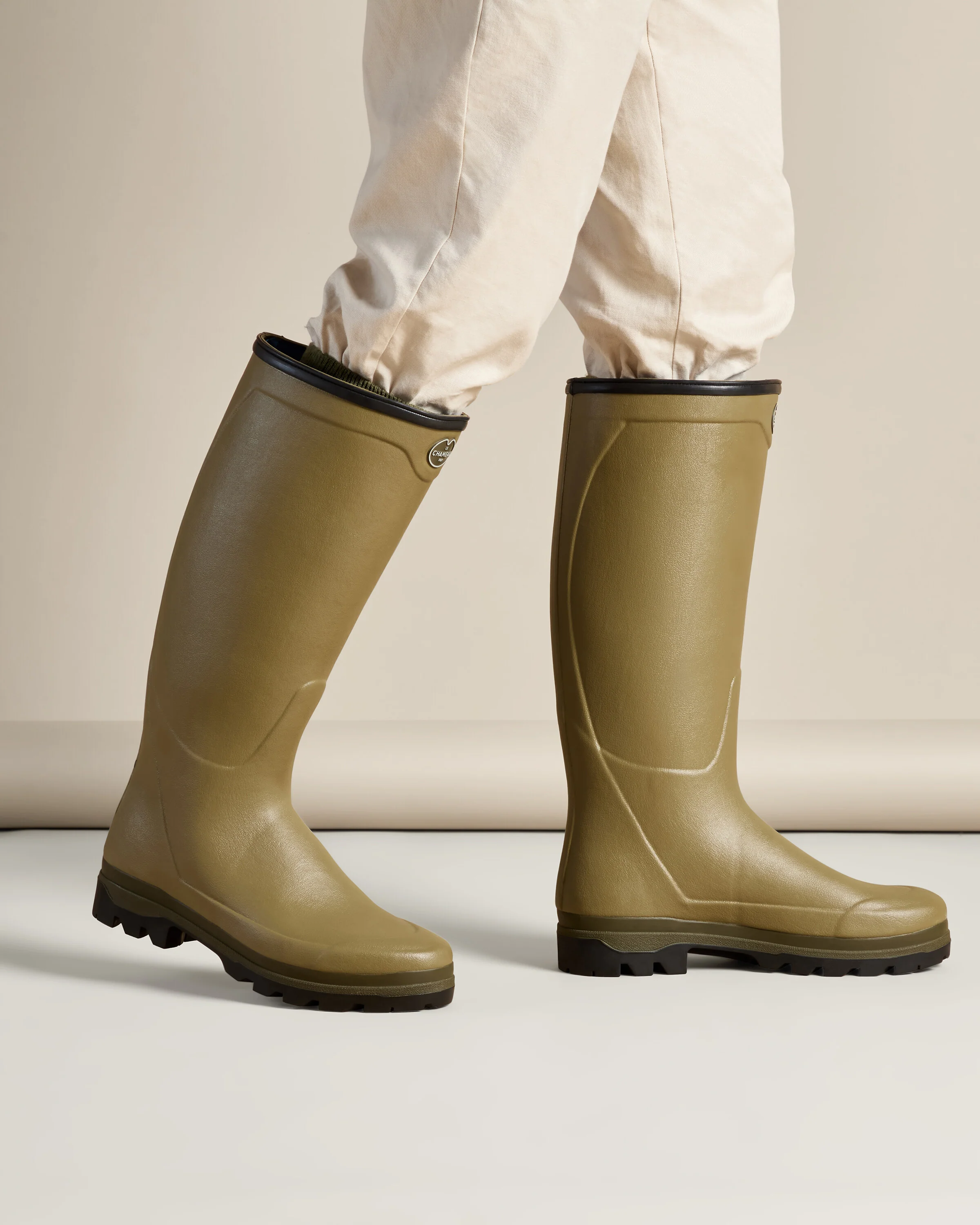 Men's Country Cross Neoprene Lined Wellington Boot - Iconic Green - Image 8