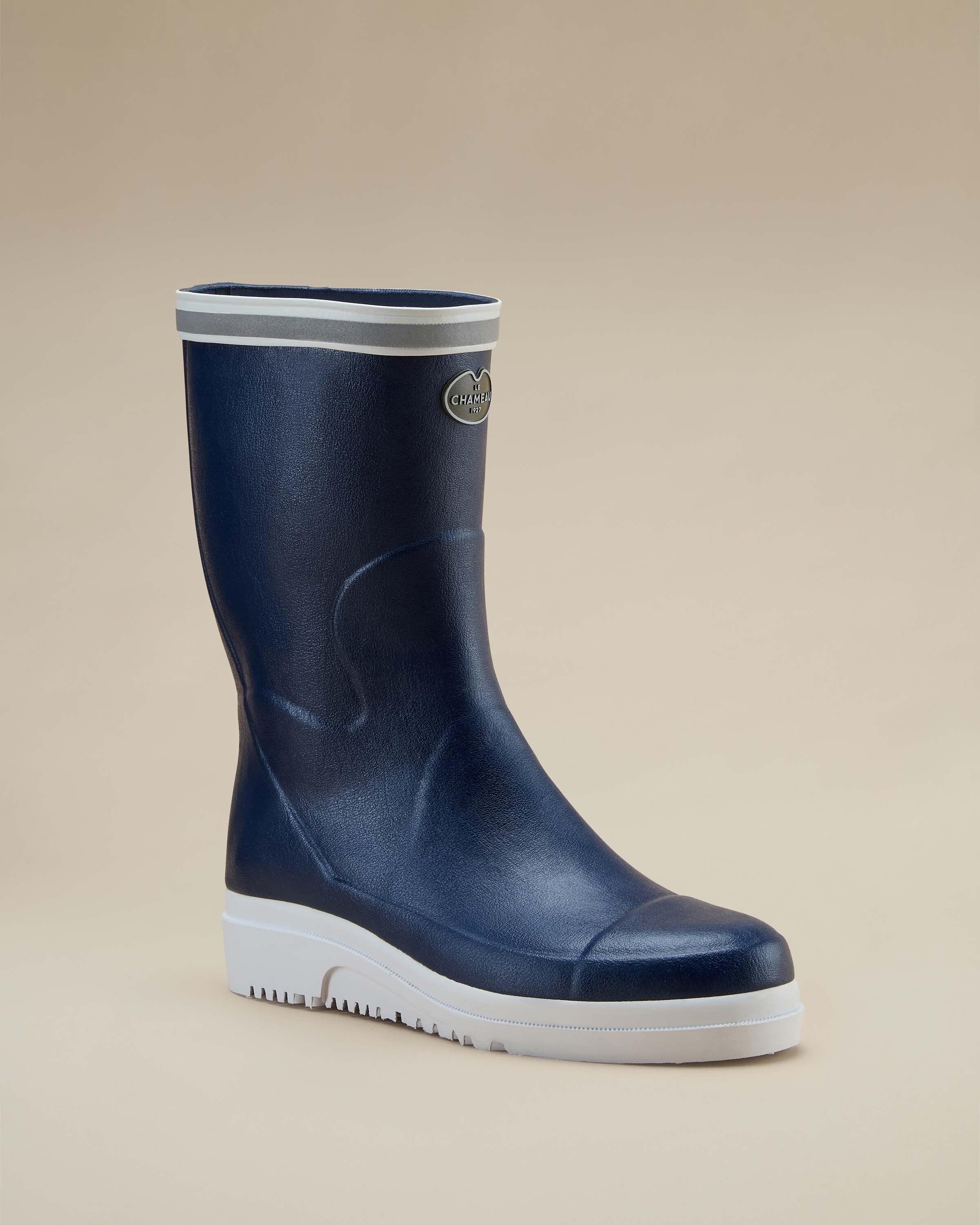 Men's Marine Evo Ponti Lined Short Wellington Boot - Marine Blue - Image 10