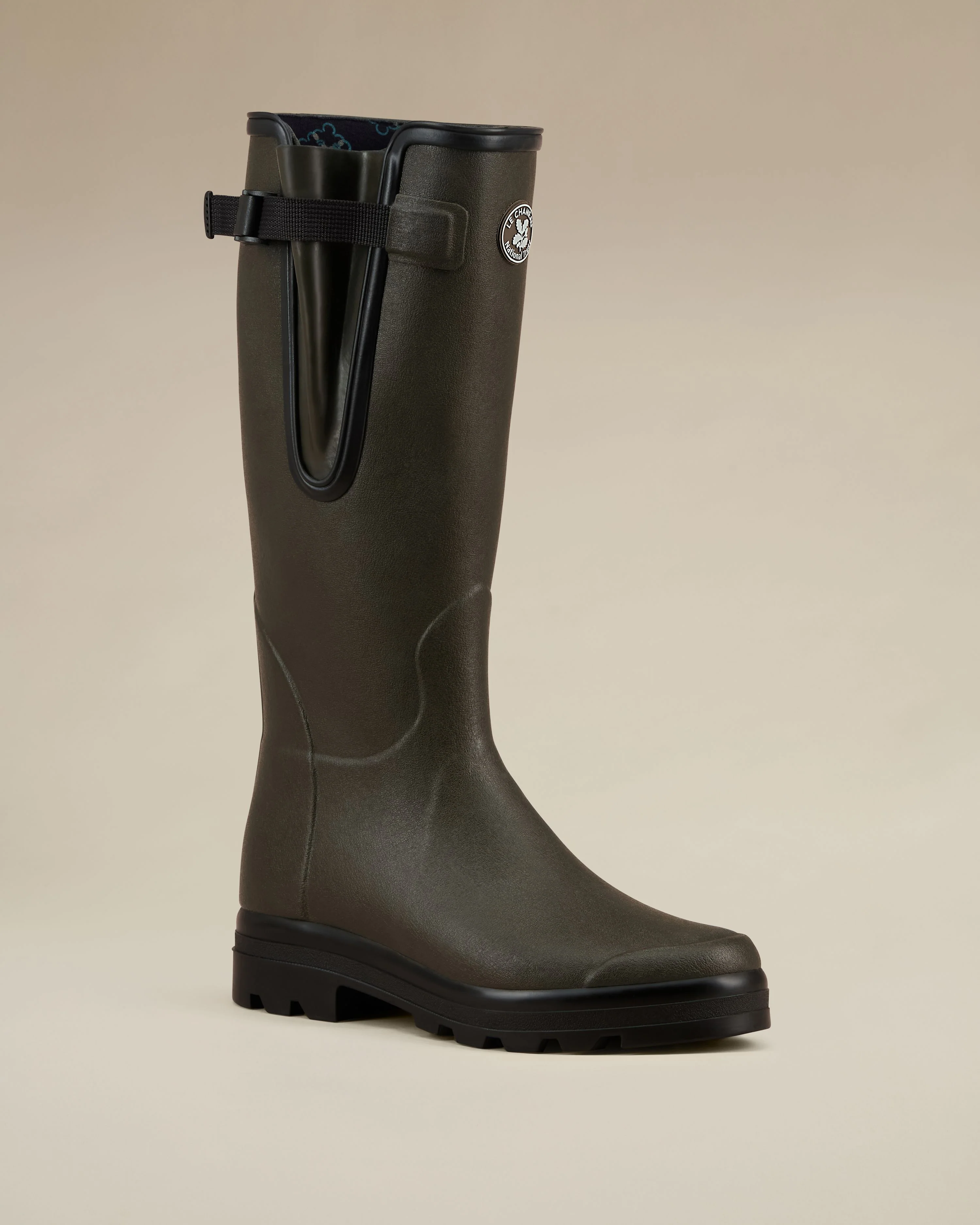 Men's National Trust Vierzon Jersey Lined Wellington Boot - Oak Green - Image 6