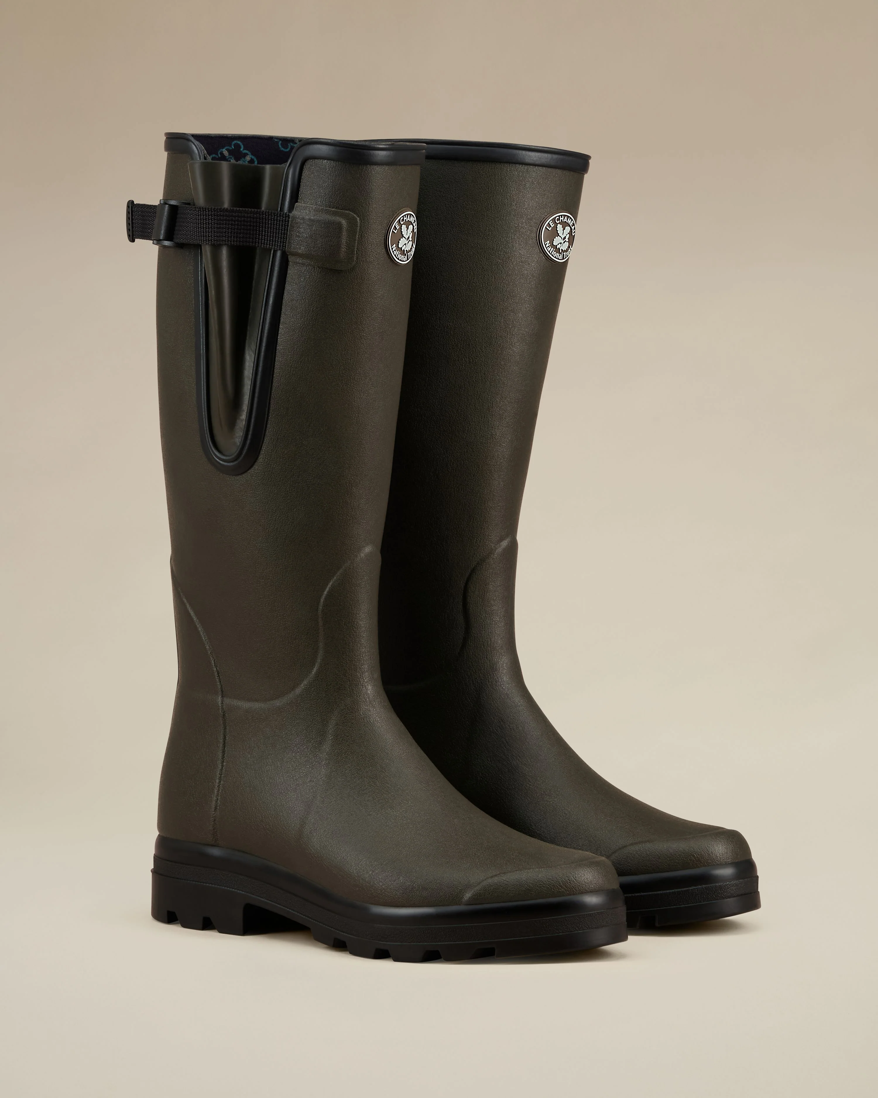 Men's National Trust Vierzon Jersey Lined Wellington Boot - Oak Green - Image 8