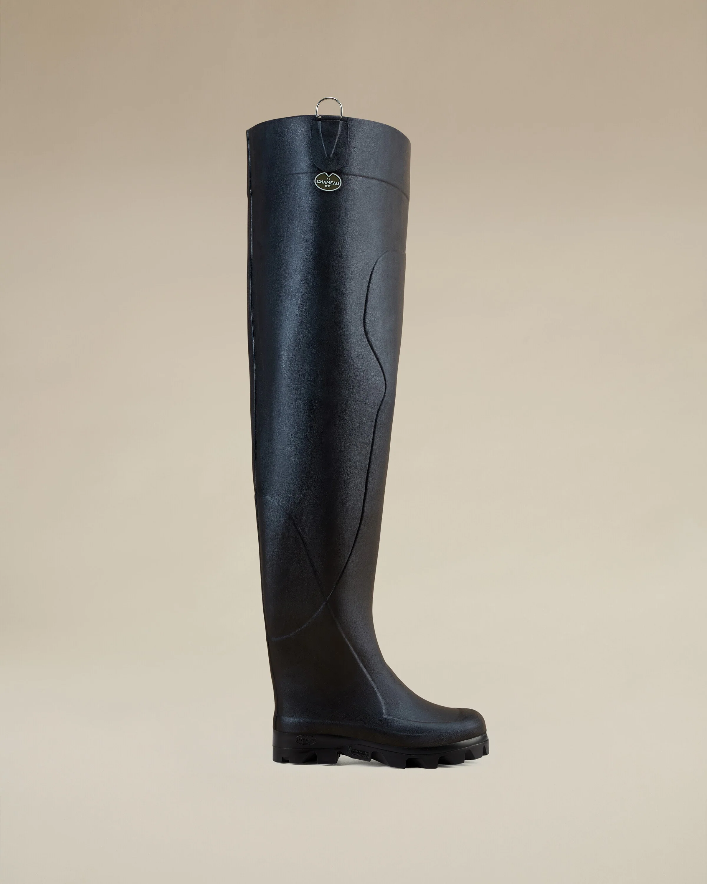 Men's Océane Ponti Lined Thigh Boot - Black - Image 5