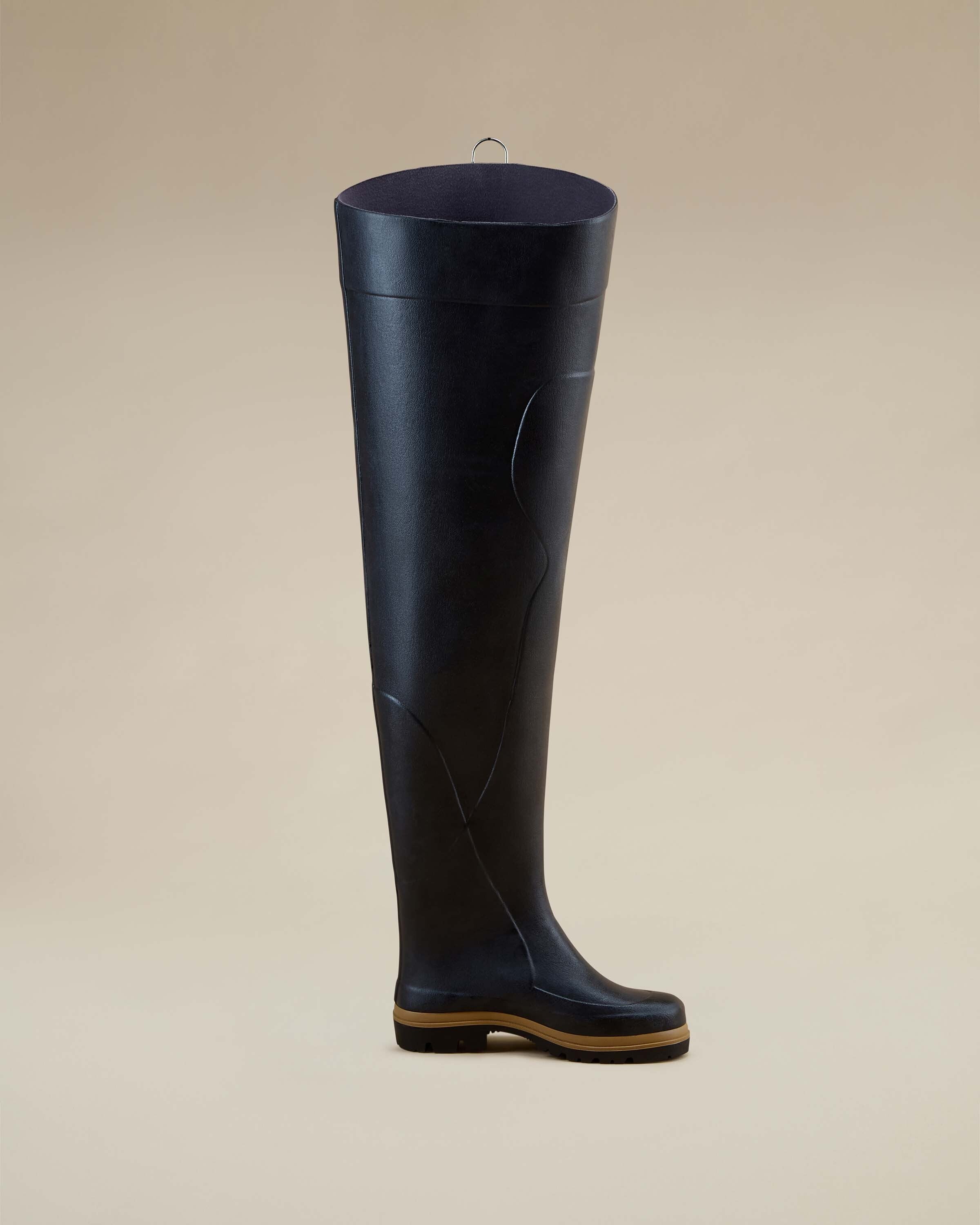 Men's Océane Ponti Lined Thigh Boot - Black - Image 9