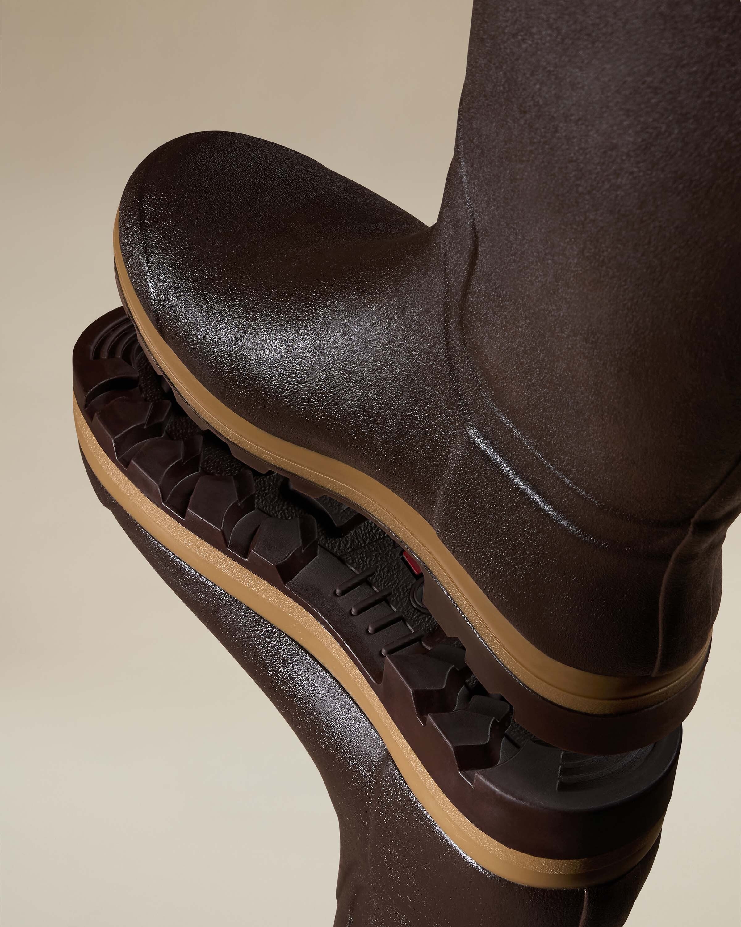 Men's Saint Hubert Heritage Leather Lined Wellington Boot - Dark Brown - Image 3