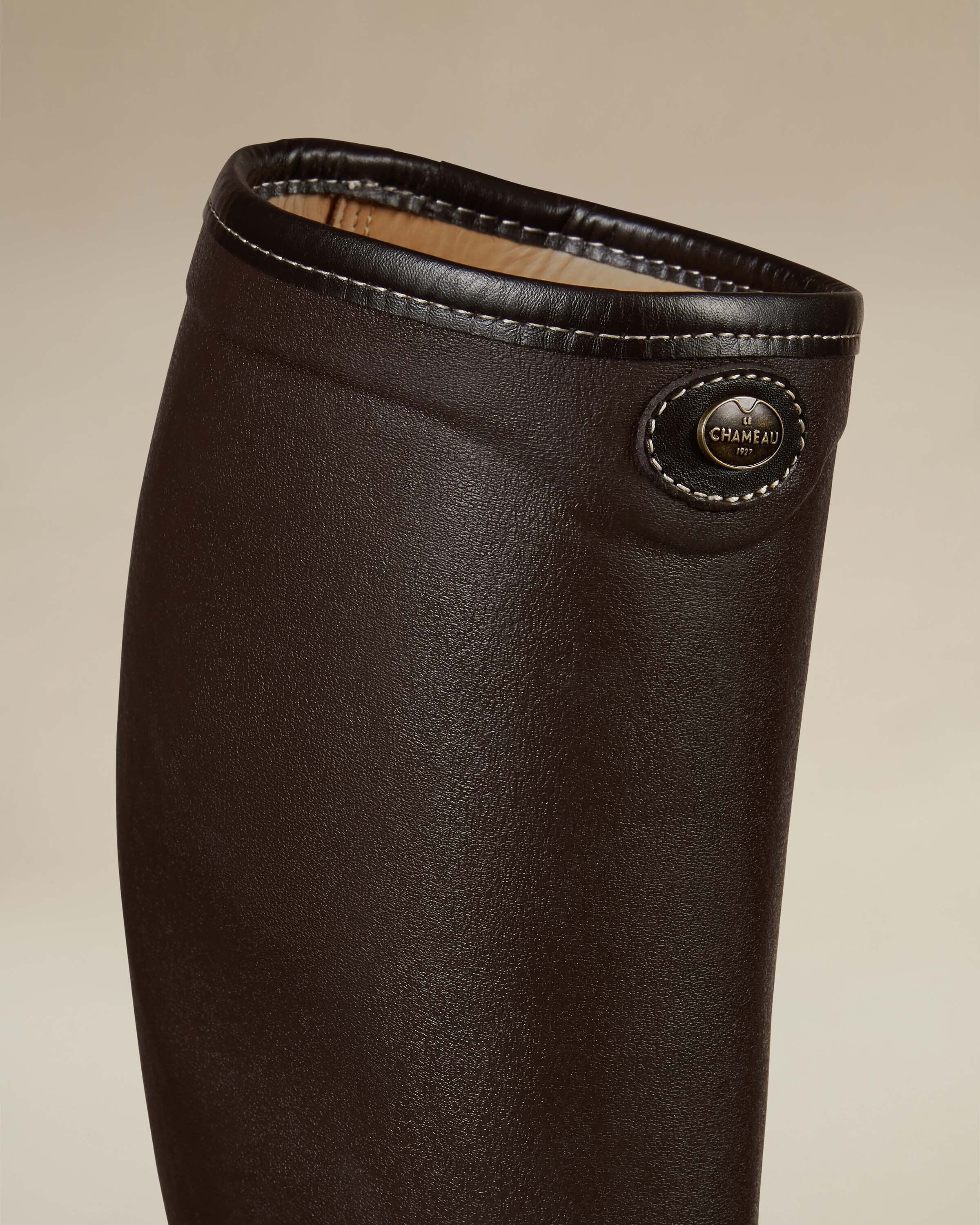Men's Saint Hubert Heritage Leather Lined Wellington Boot - Dark Brown - Image 4