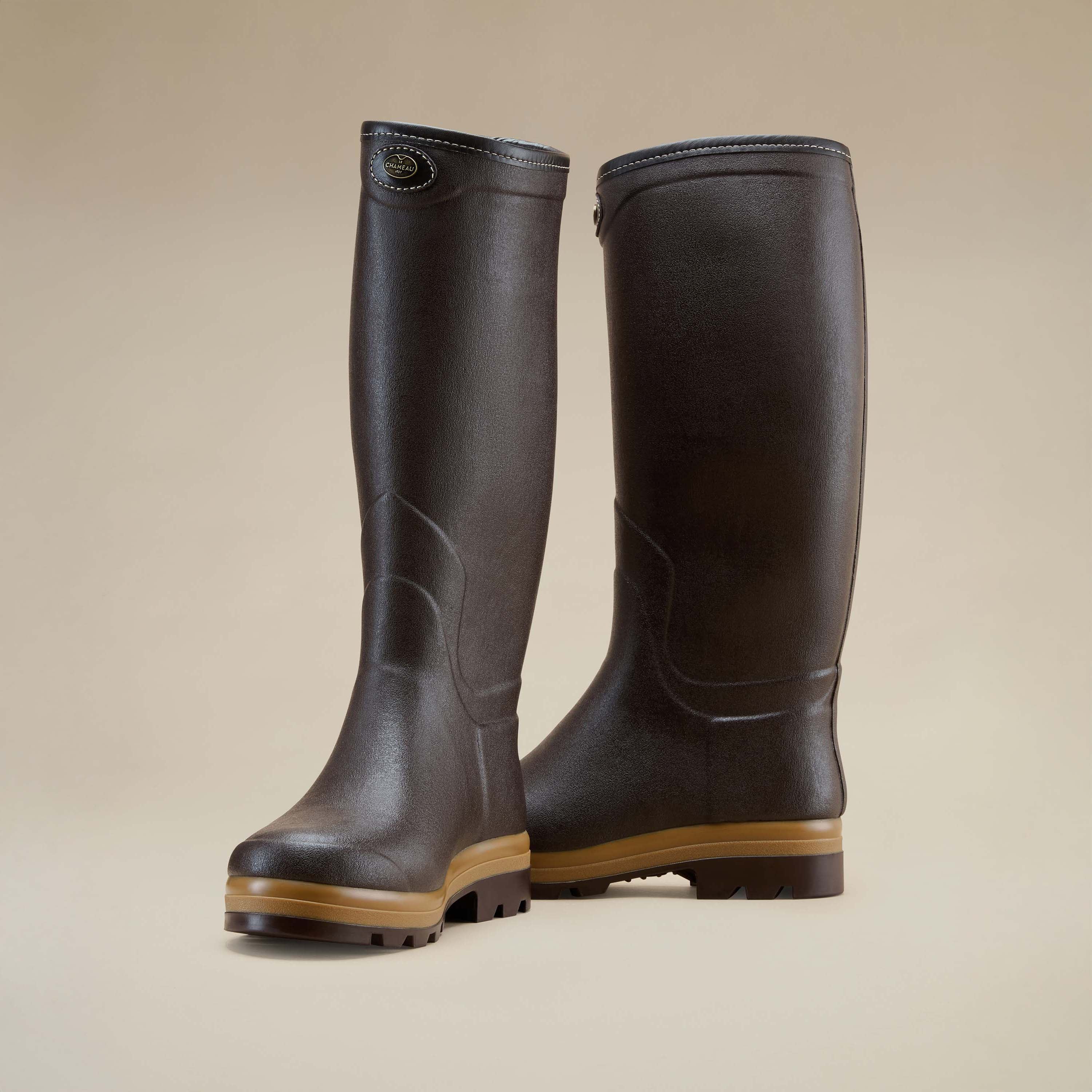 Men's Saint Hubert Heritage Leather Lined Wellington Boot - Dark Brown - Image 5