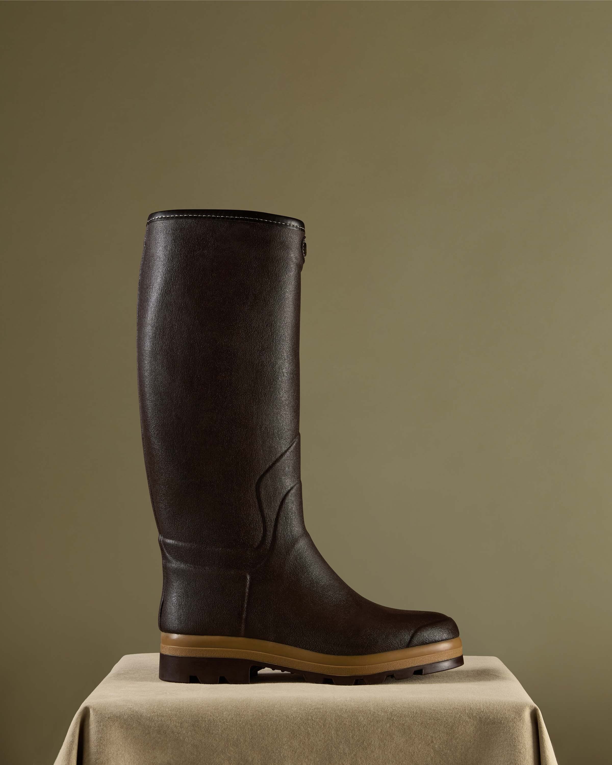 Men's Saint Hubert Heritage Leather Lined Wellington Boot - Dark Brown - Image 7