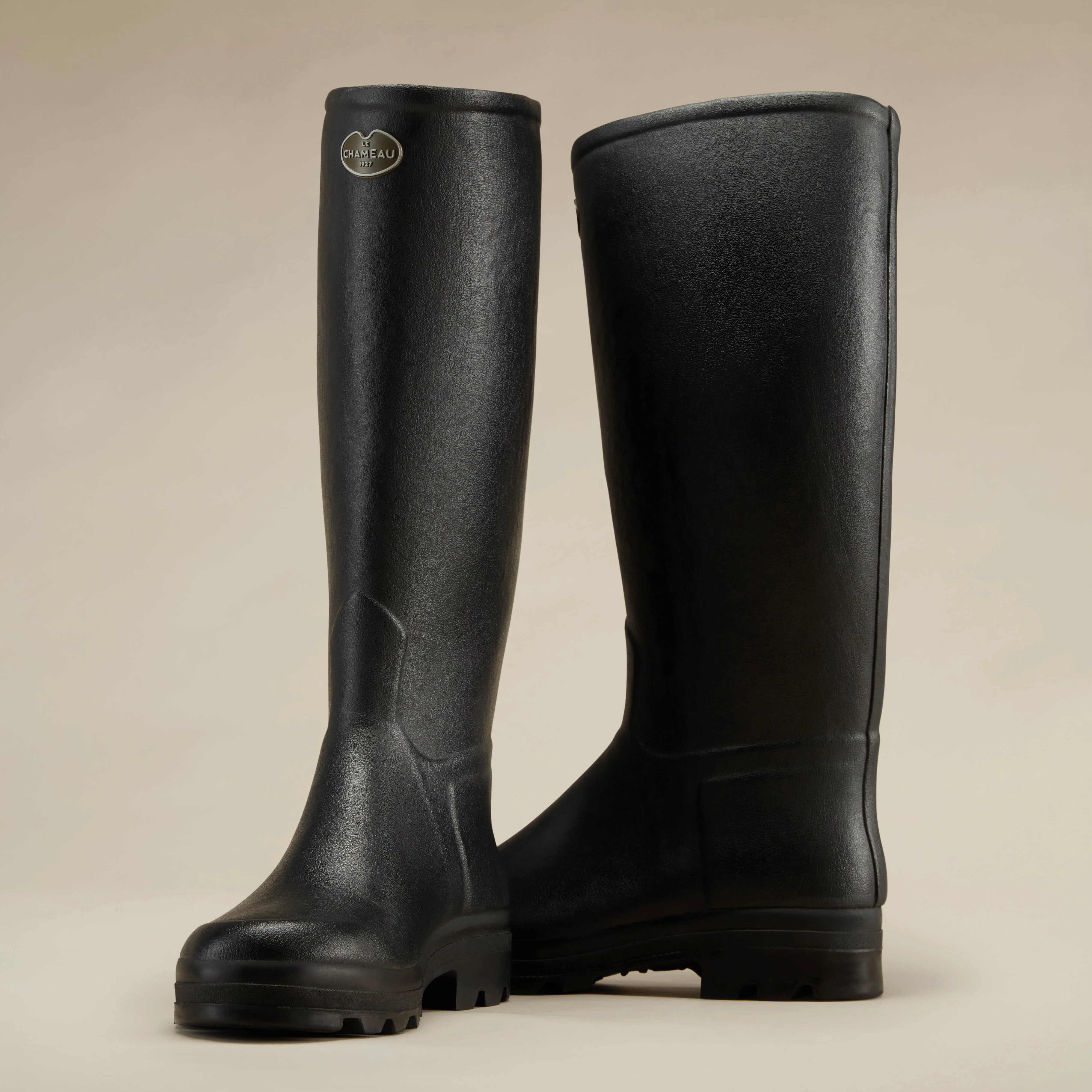 Men's Saint Hubert Leather Lined Wellington Boot - Black - Image 5