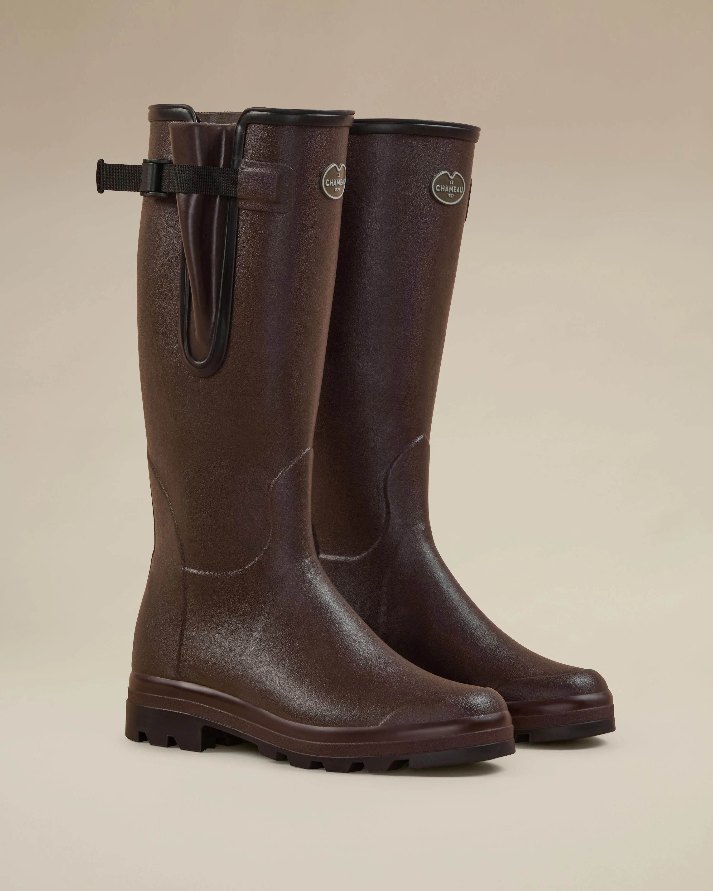 Men's Vierzon Héritage Jersey Lined Wellington Boot - Dark Brown - Image 10