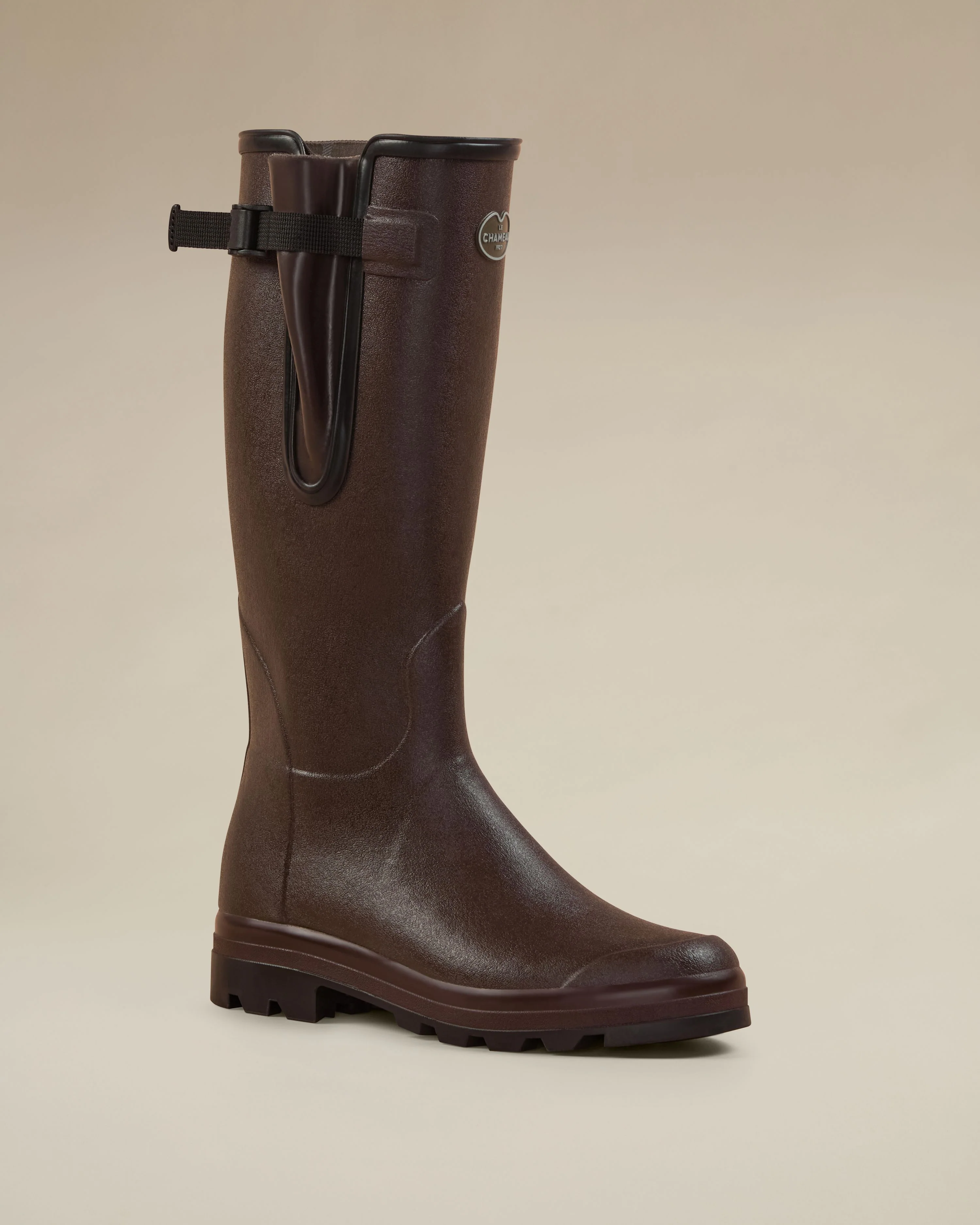 Men's Vierzon Héritage Jersey Lined Wellington Boot - Dark Brown - Image 6