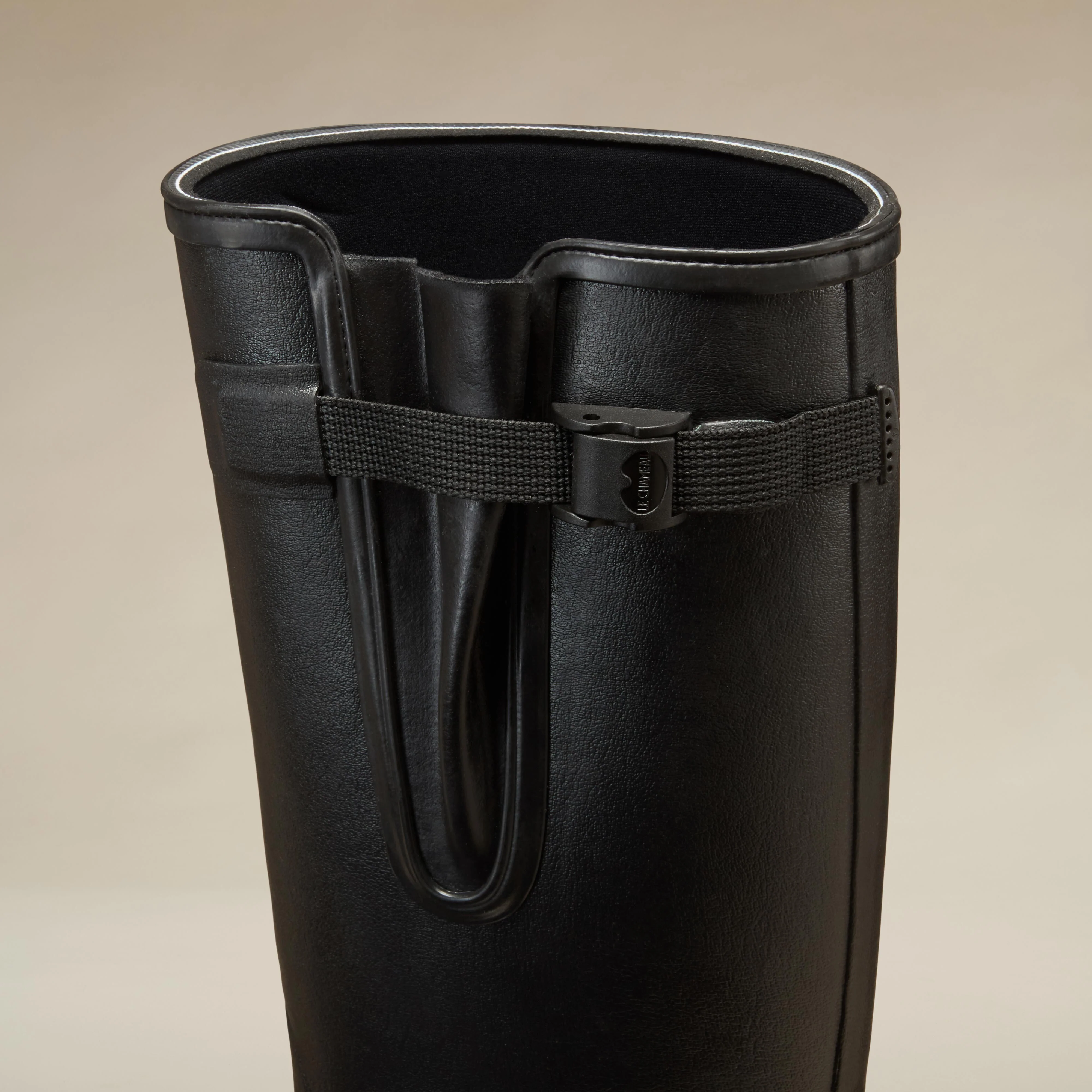 Men's Vierzon Jersey Lined Wellington Boot - Black - Image 4