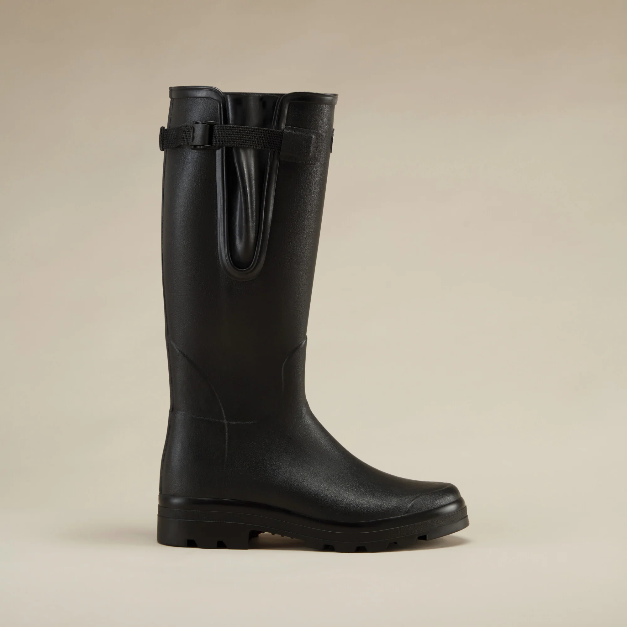 Men's Vierzon Jersey Lined Wellington Boot - Black - Image 9