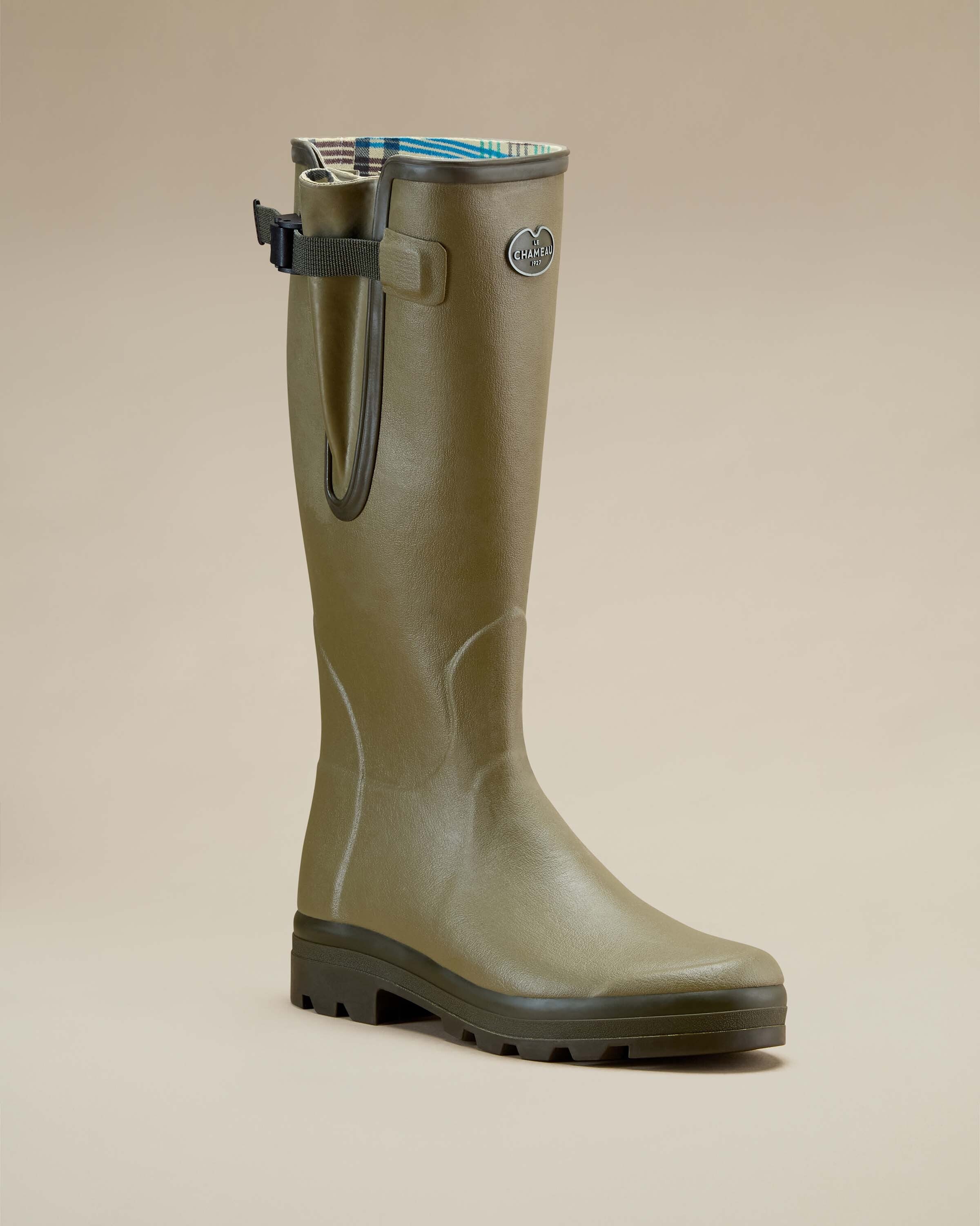 Men's Vierzon Jersey Lined Wellington Boot - Iconic Green - Image 8