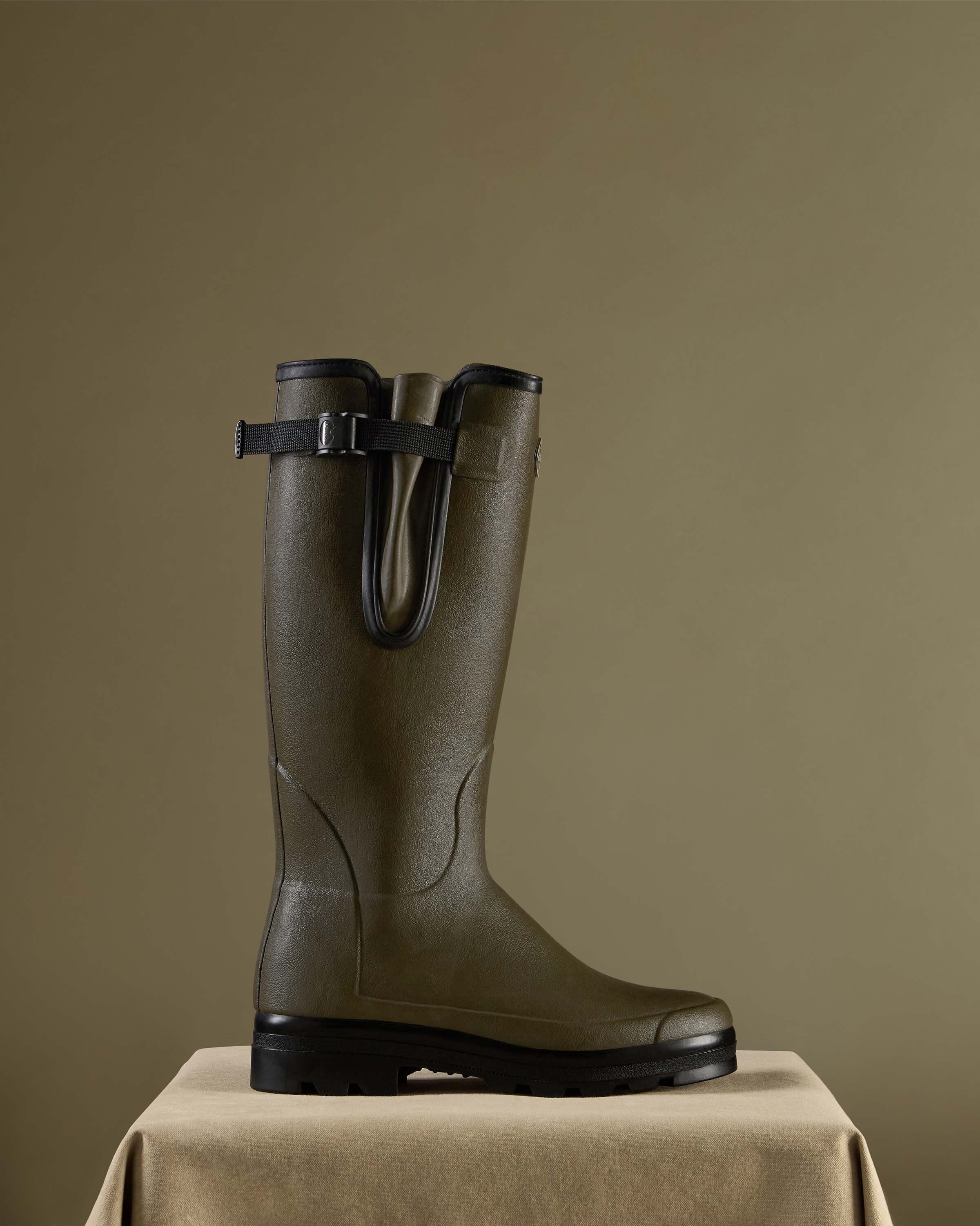 Men's Vierzonord Neoprene Lined Wellington Boot - Chameau Green - Image 7