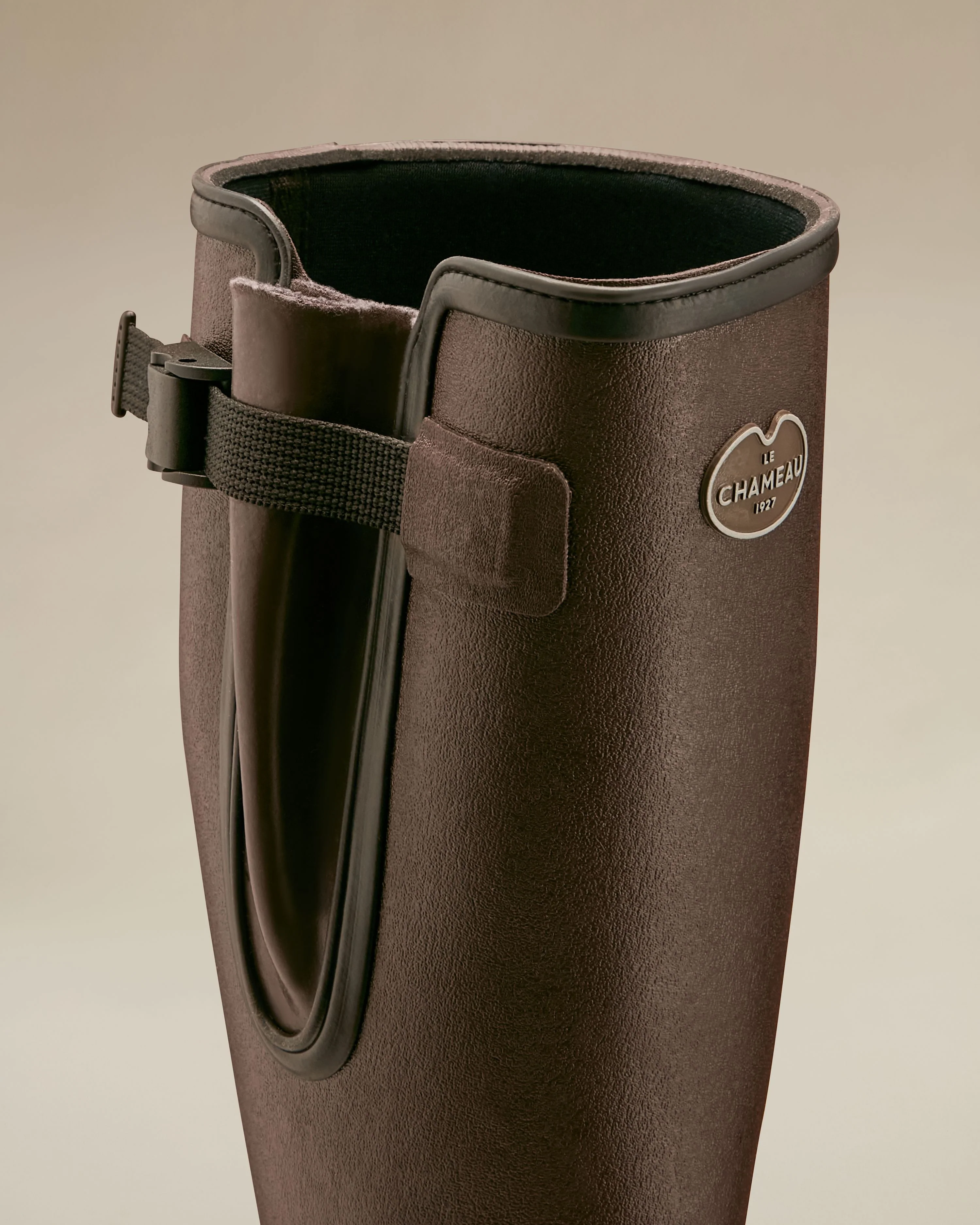 Men's Vierzonord Neoprene Lined Wellington Boot - Dark Brown - Image 4