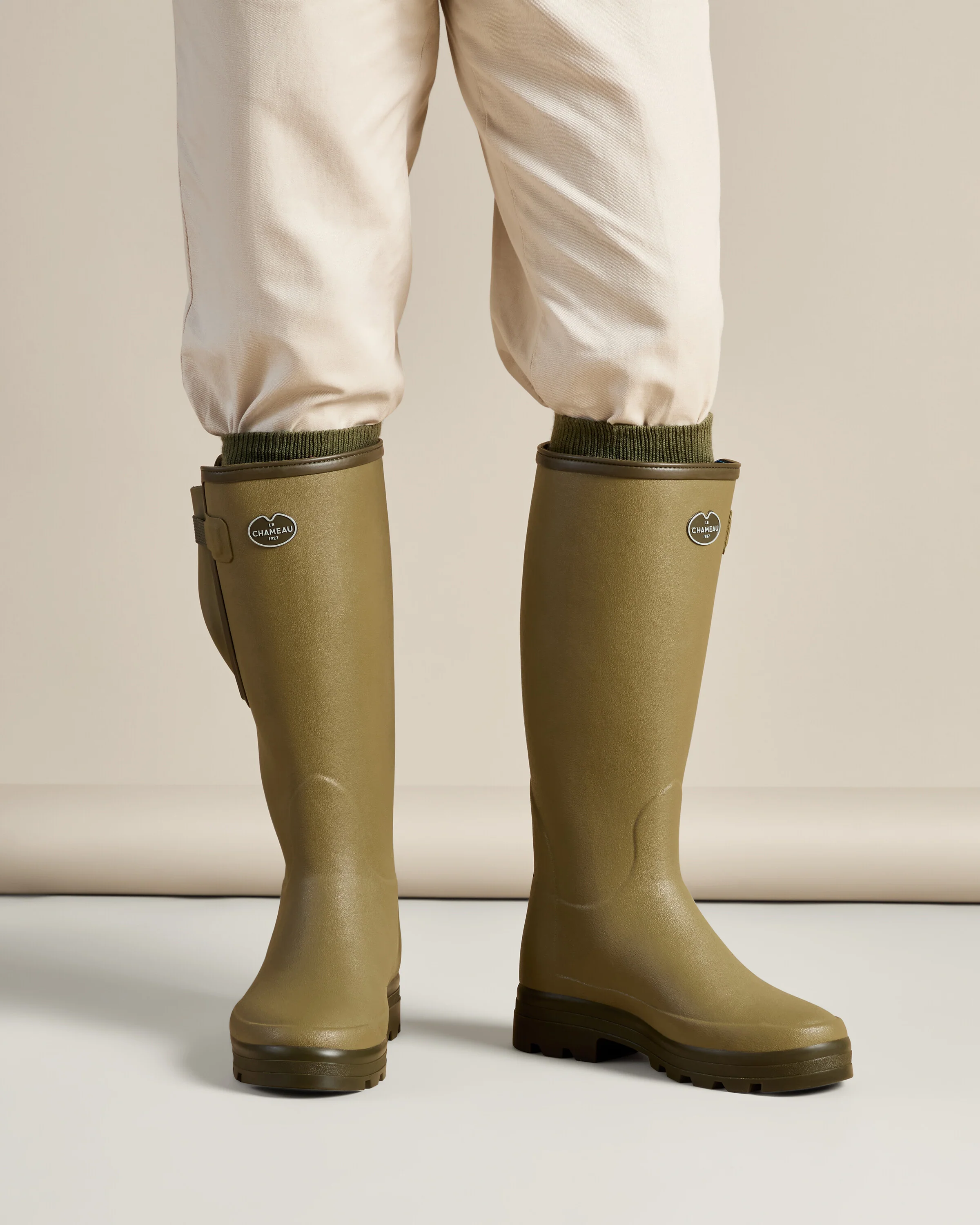 Men's Vierzonord Neoprene Lined Wellington Boot - Iconic Green - Image 4