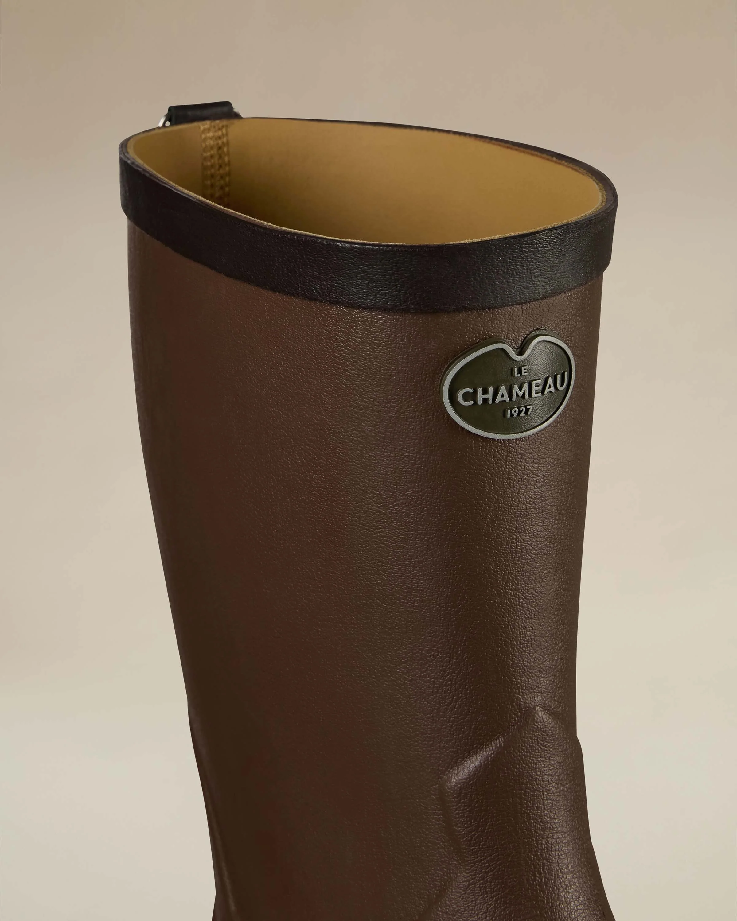 Men's Zermatt Leather Lined Short Wellington Boot - Brown - Image 3