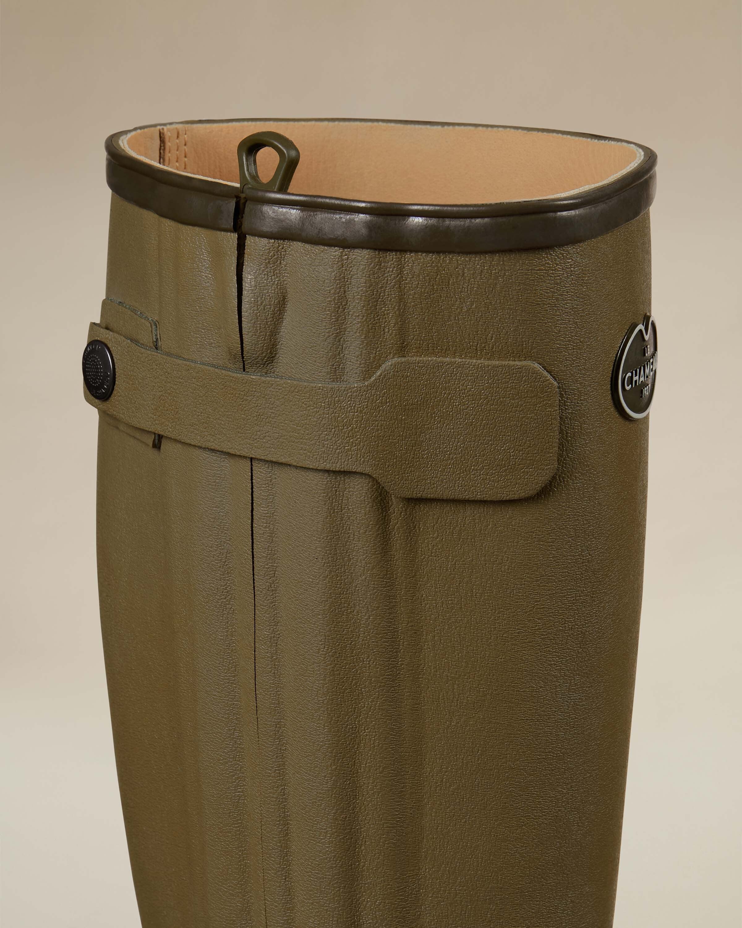 Men's Chasseur Leather Lined Wellington Boot - Iconic Green - Image 4