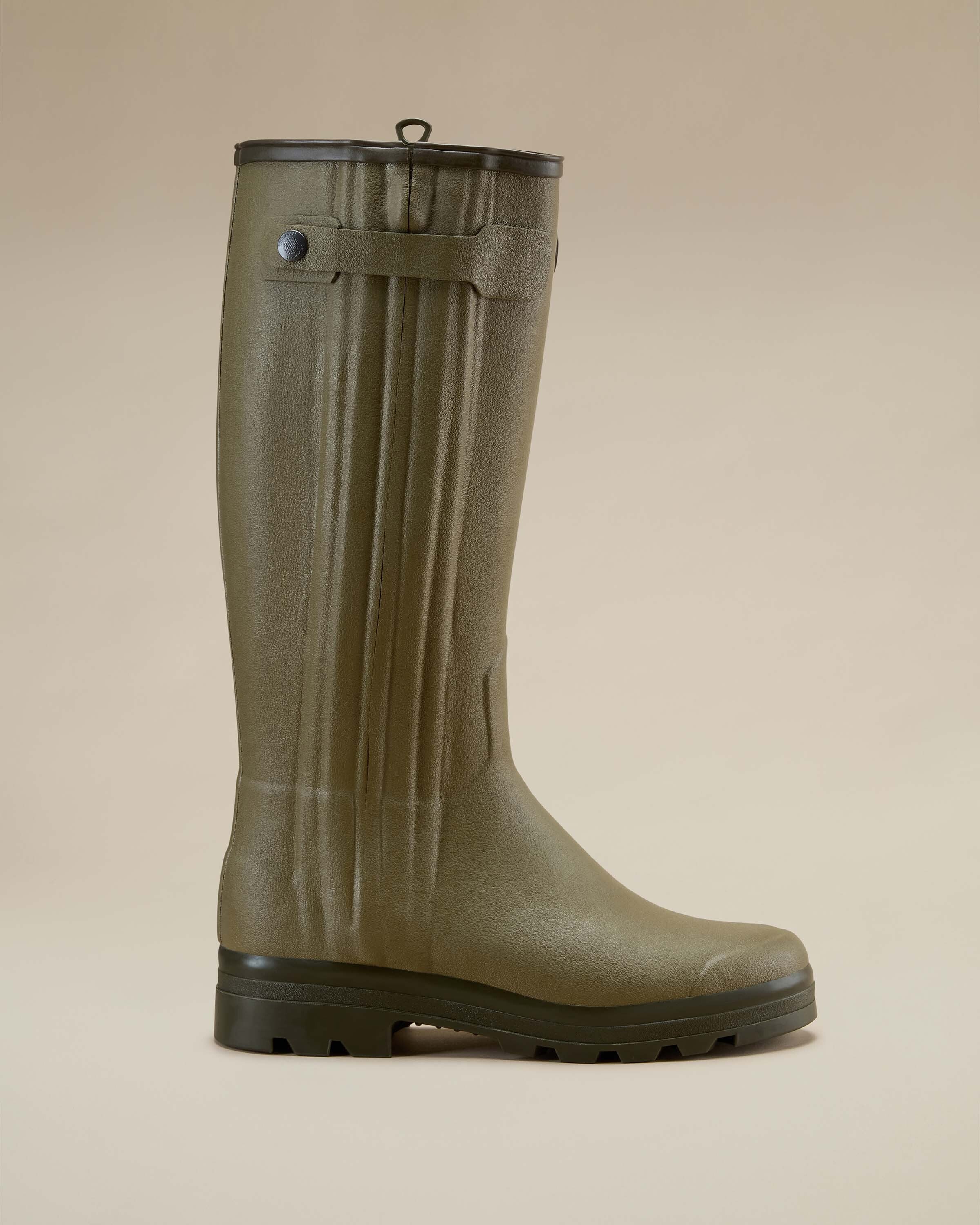 Men's Chasseur Leather Lined Wellington Boot - Iconic Green - Image 9