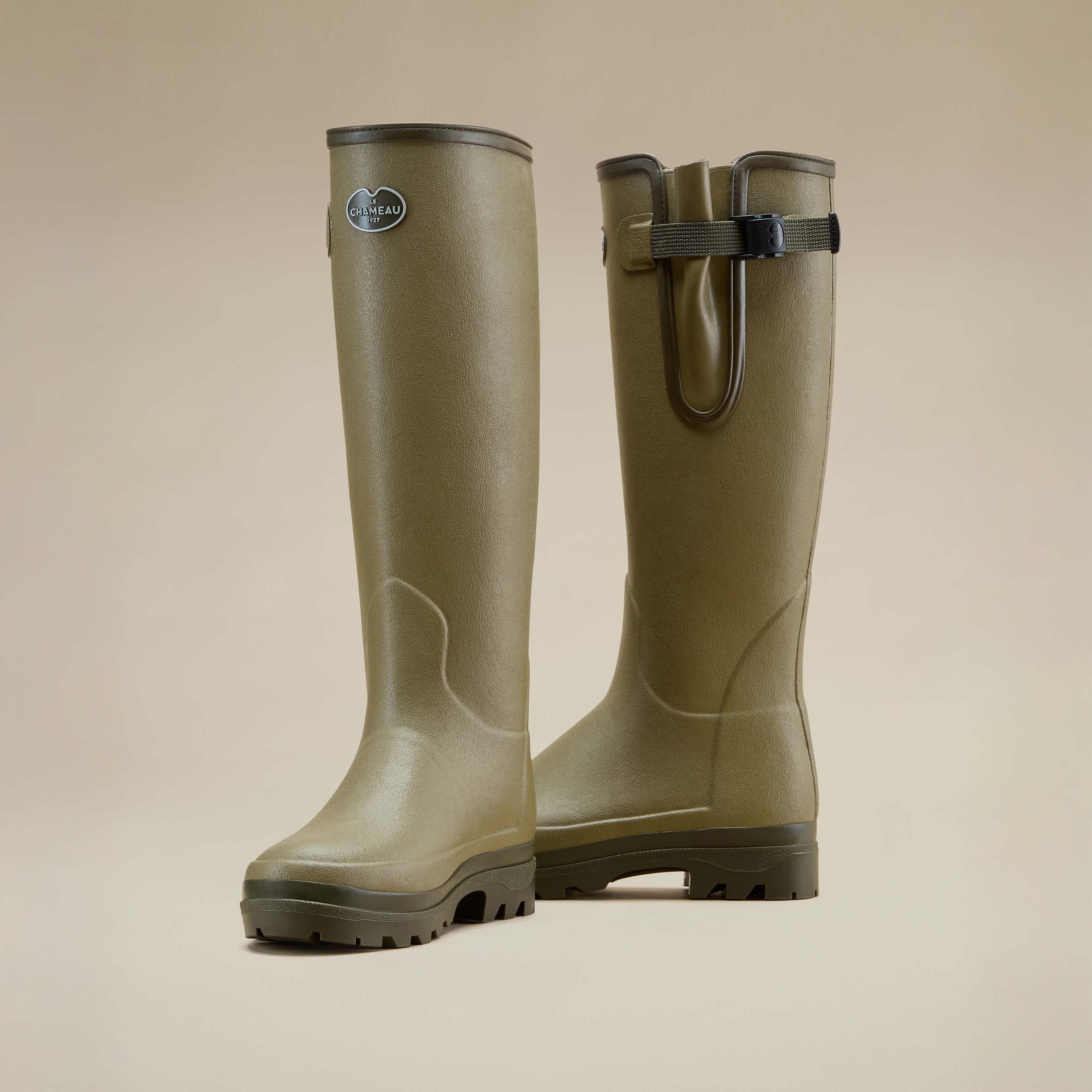 The Imperfect Women's Vierzonord Neoprene Lined Wellington Boot - Iconic Green - Image 5