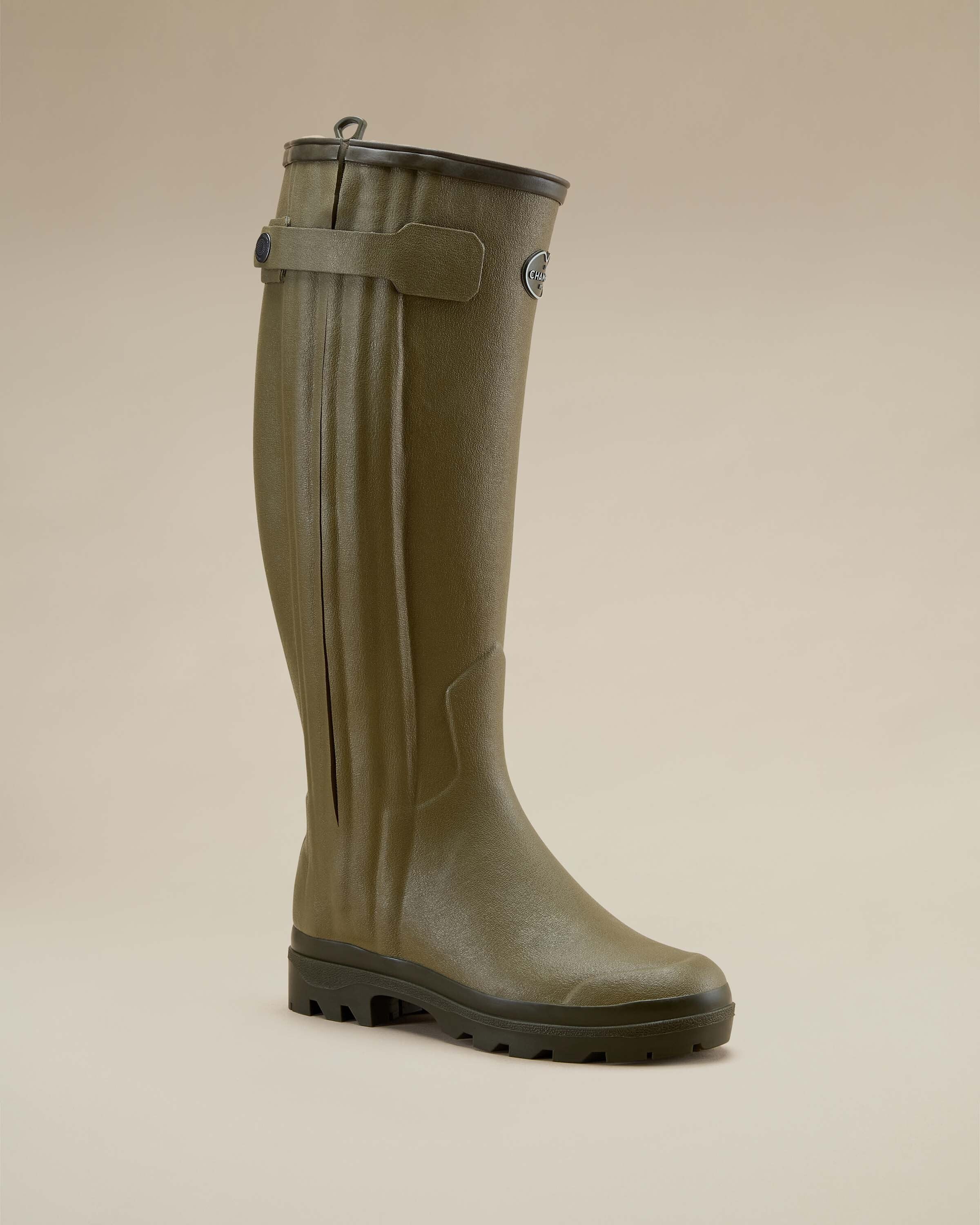 Women's Chasseur Leather Lined Wellington Boot - Iconic Green - Image 10