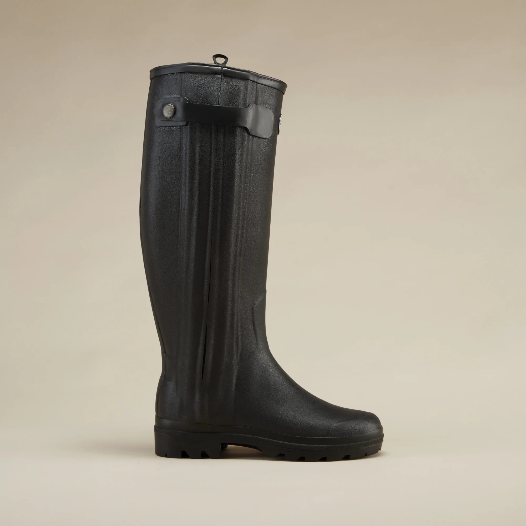 Women's Chasseur Neoprene Lined Wellington Boot - Black - Image 9