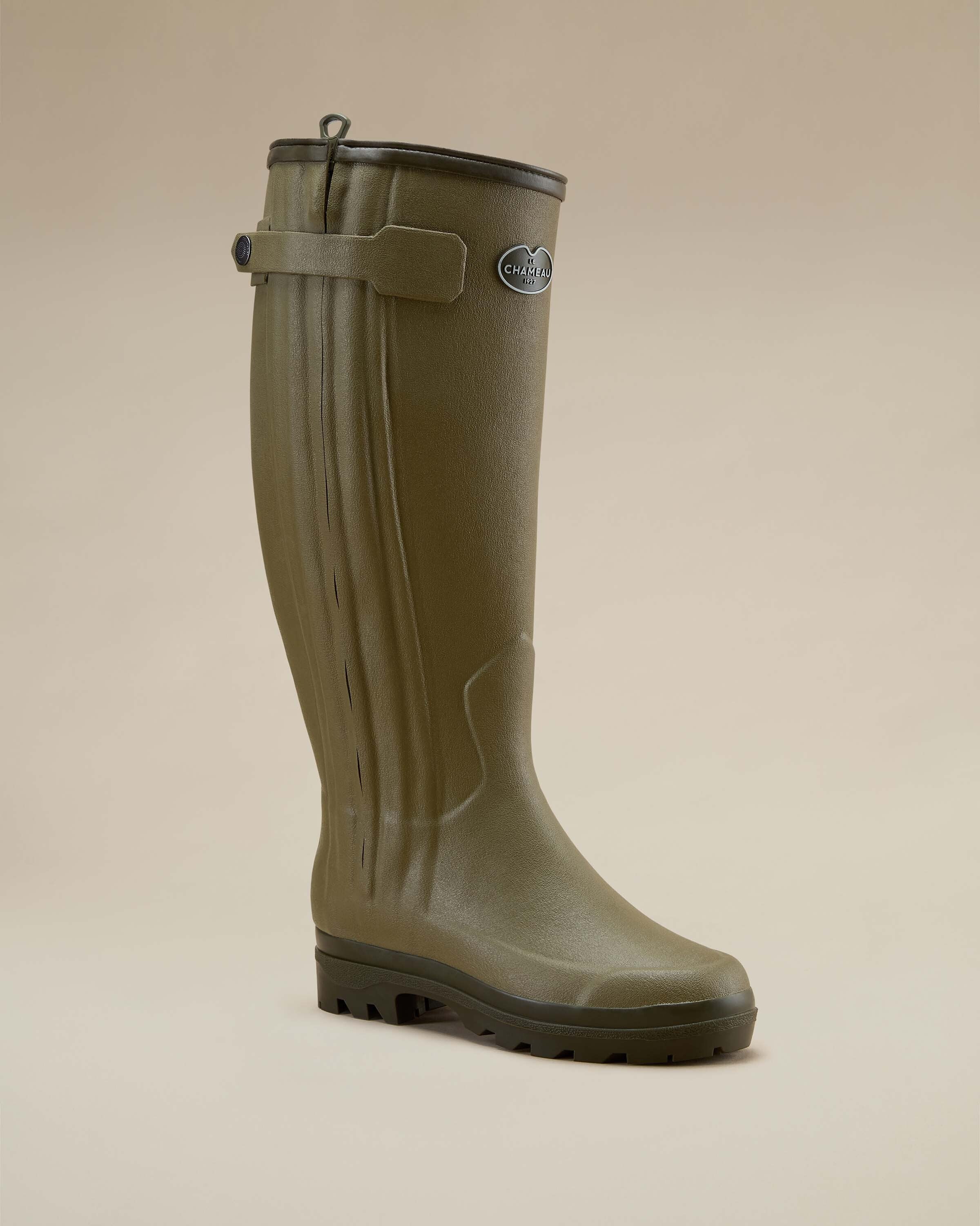 Women's Chasseur Neoprene Lined Wellington Boot - Iconic Green - Image 11