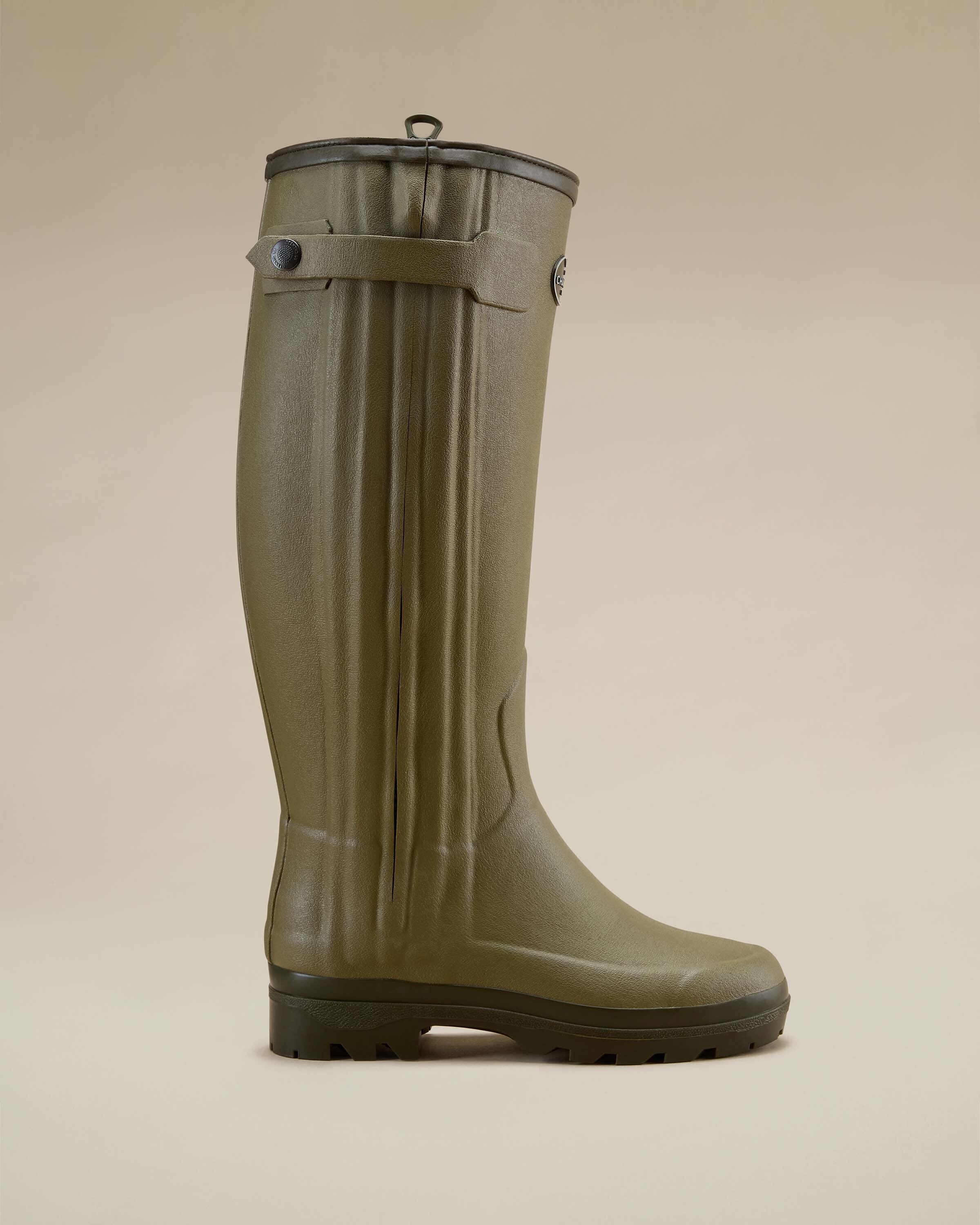 Women's Chasseur Neoprene Lined Wellington Boot - Iconic Green - Image 9