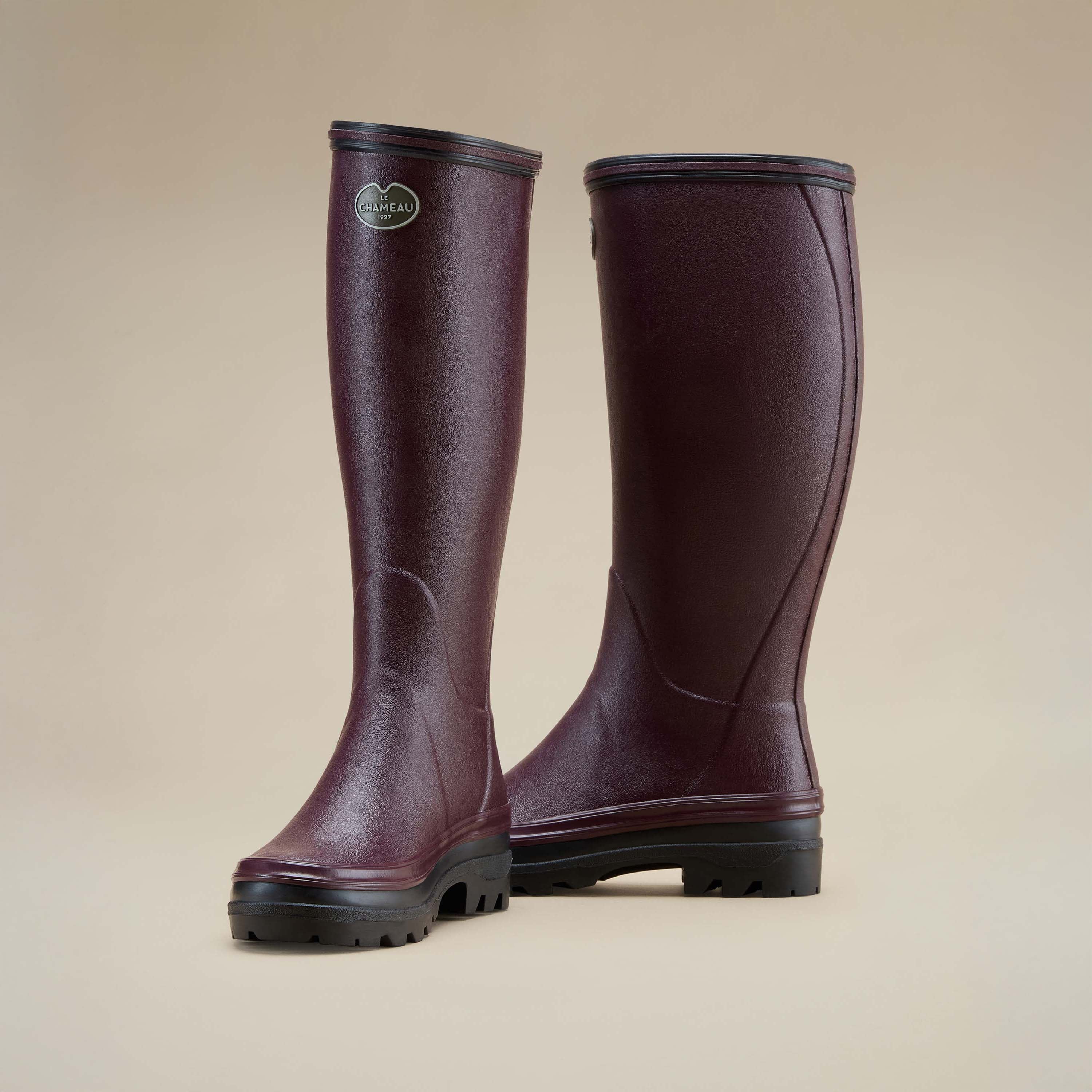 Women's Giverny Jersey Lined Wellington Boot - Cherry Red - Image 5