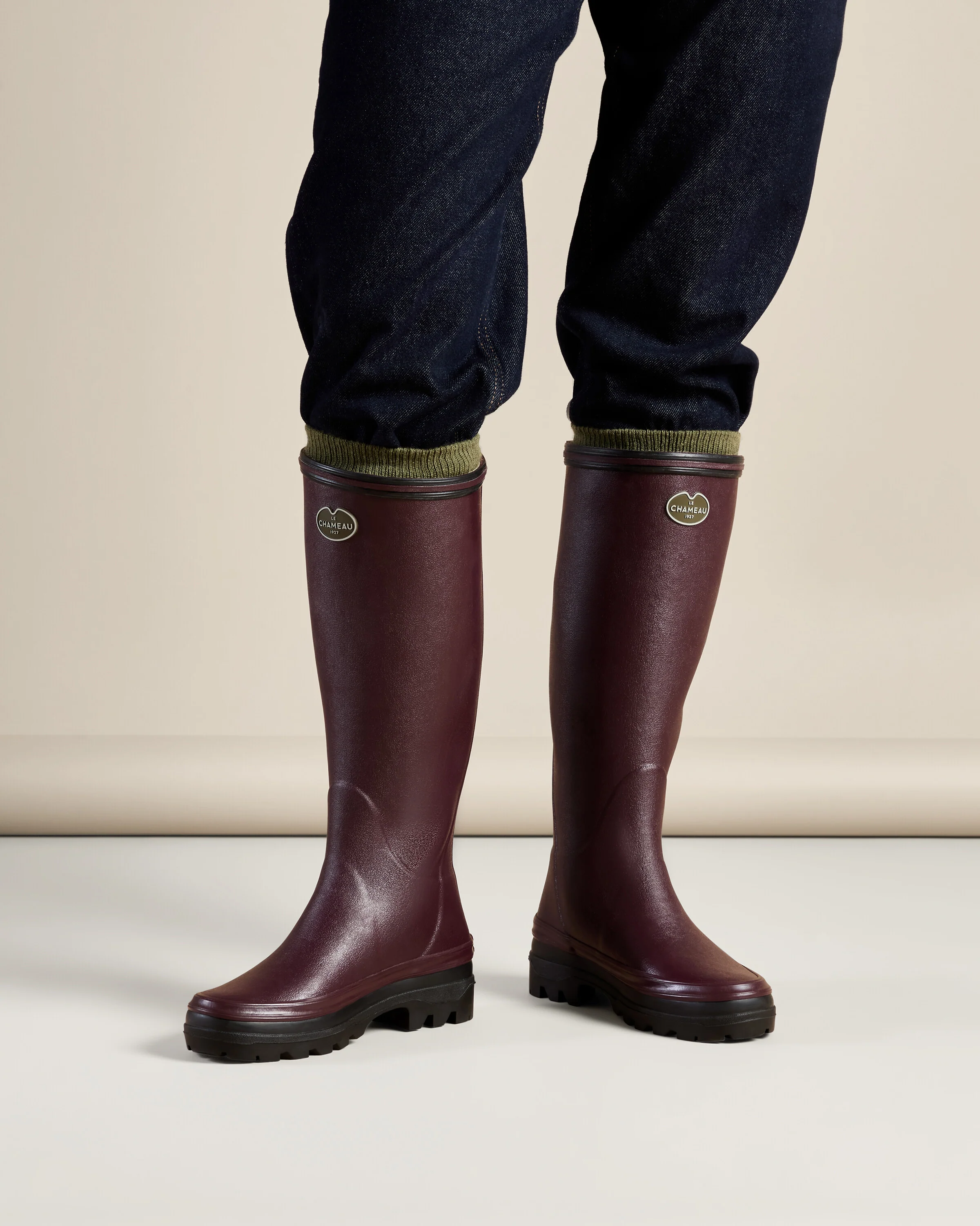 Women's Giverny Jersey Lined Wellington Boot - Cherry Red - Image 6