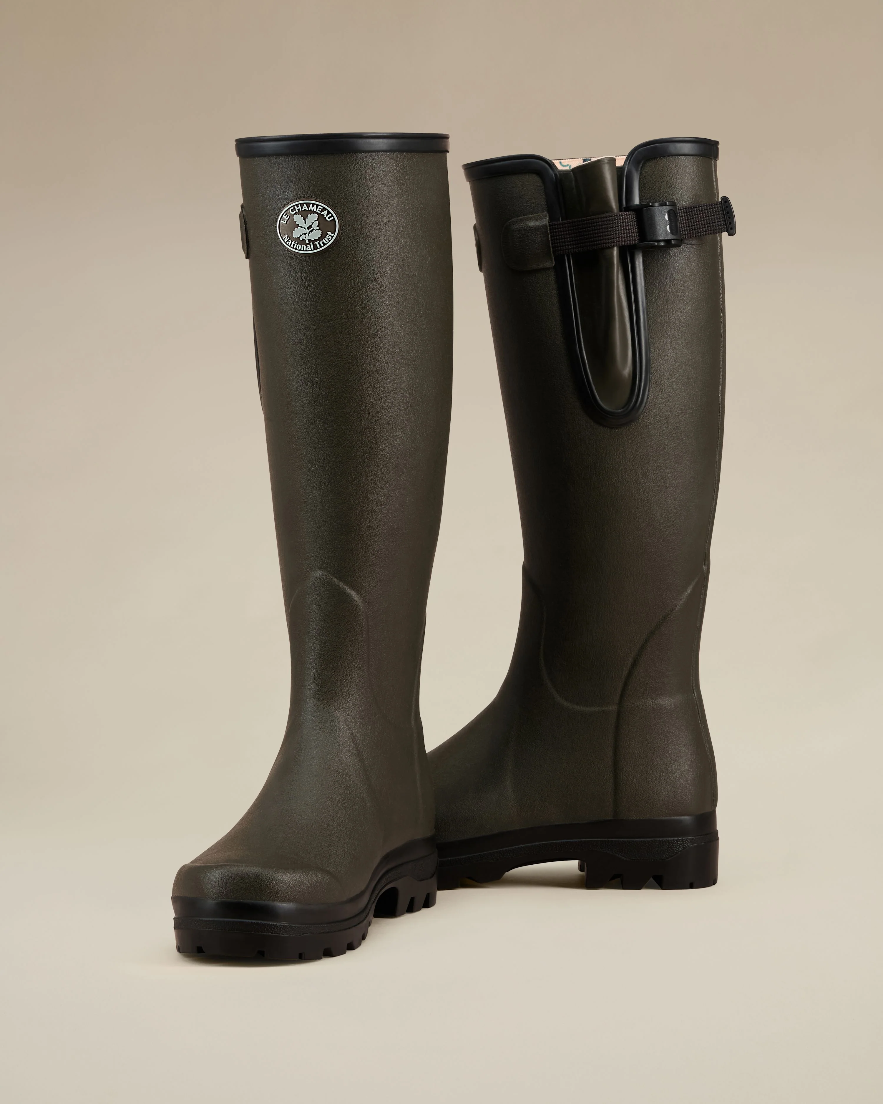 Women's National Trust Vierzon Jersey Lined Wellington Boot - Oak Green - Image 5
