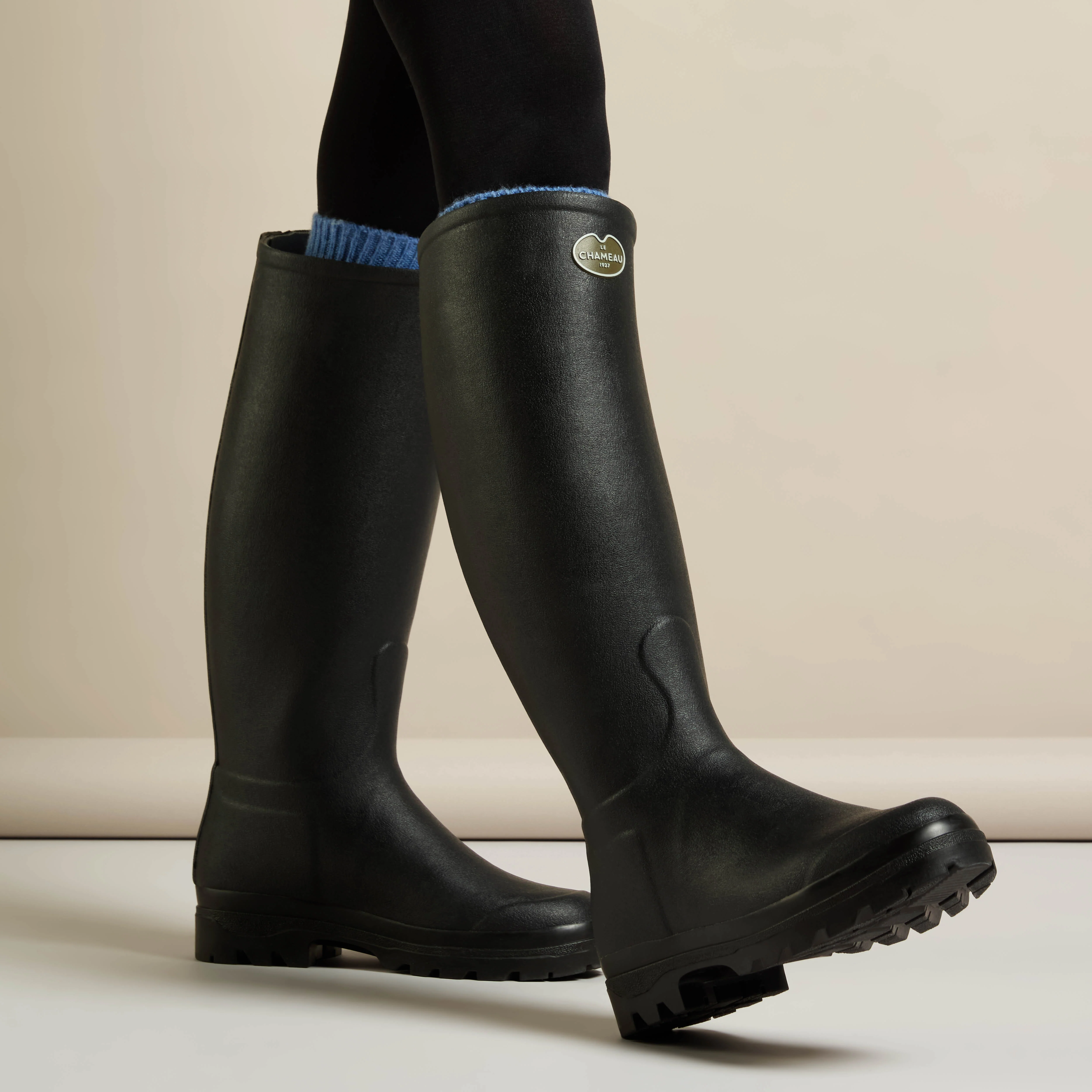 Women's Saint Hubert Leather Lined Wellington Boot - Black - Image 6