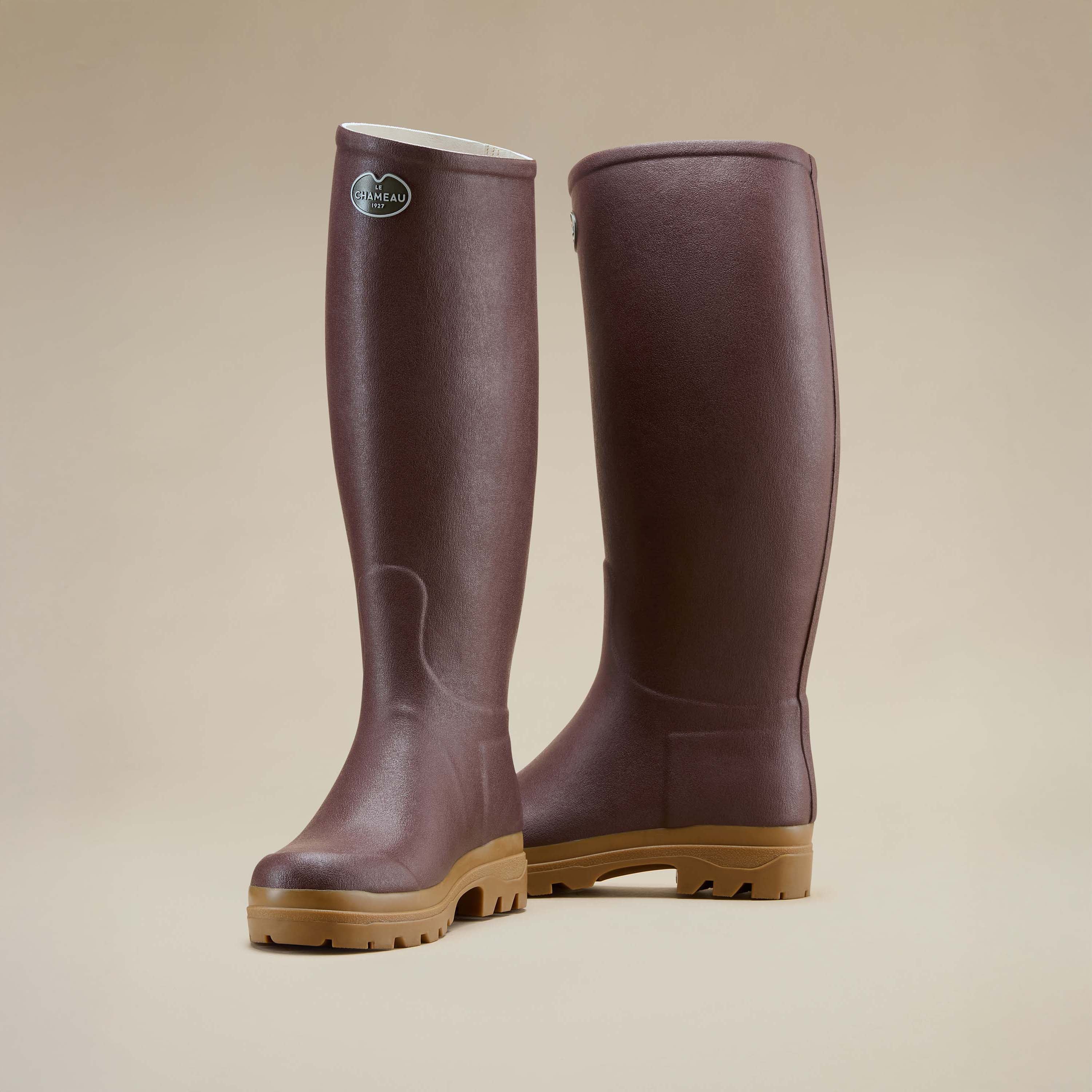 Women's Saint Hubert Leather Lined Wellington Boot - Brown - Image 5